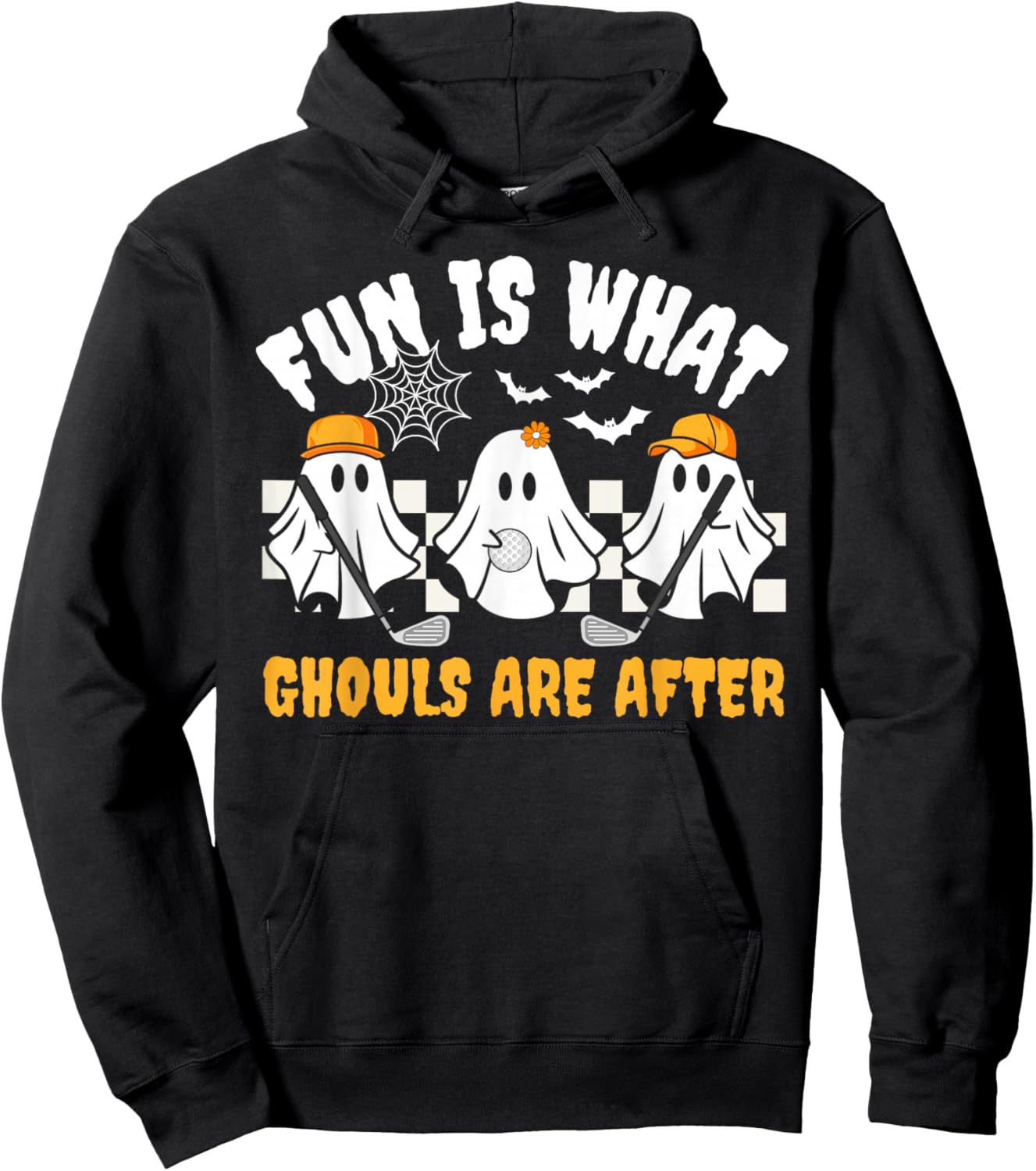 Ghost Golf Ball Player Funny Halloween Costume Women Hoodie - Hoodie | Black