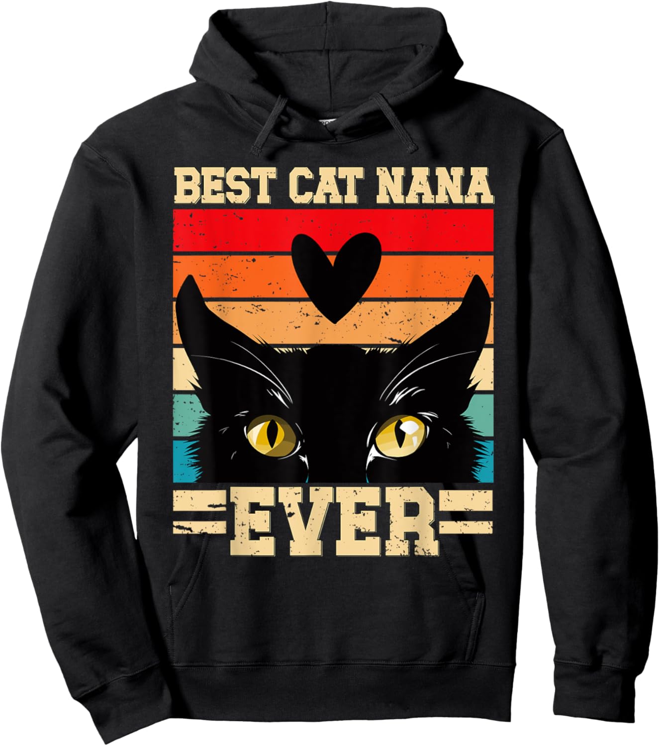 Best Cat Nana Ever Cat Lover Nana Cat Nana Grandma Women Hoodie - Hoodie | Black