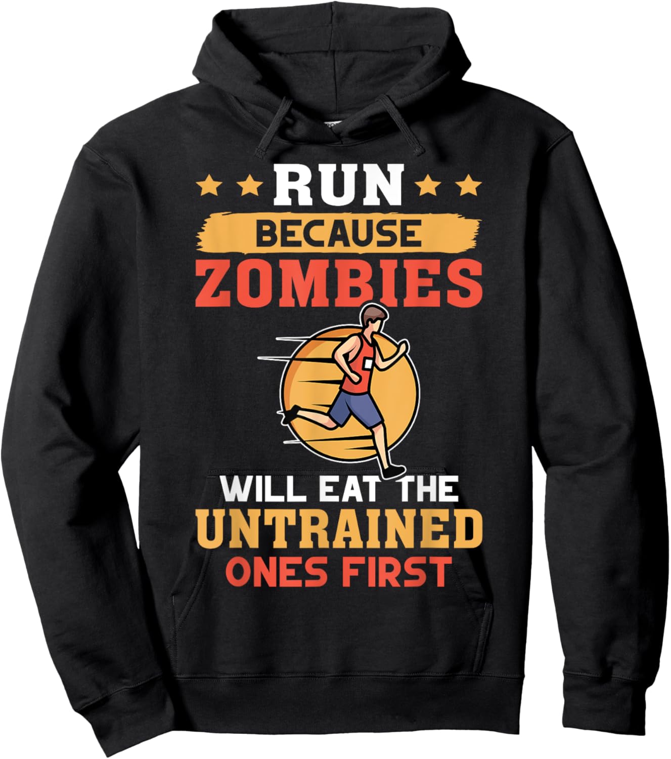Running Zombie Marathon Runner Hoodie - Hoodie | Black