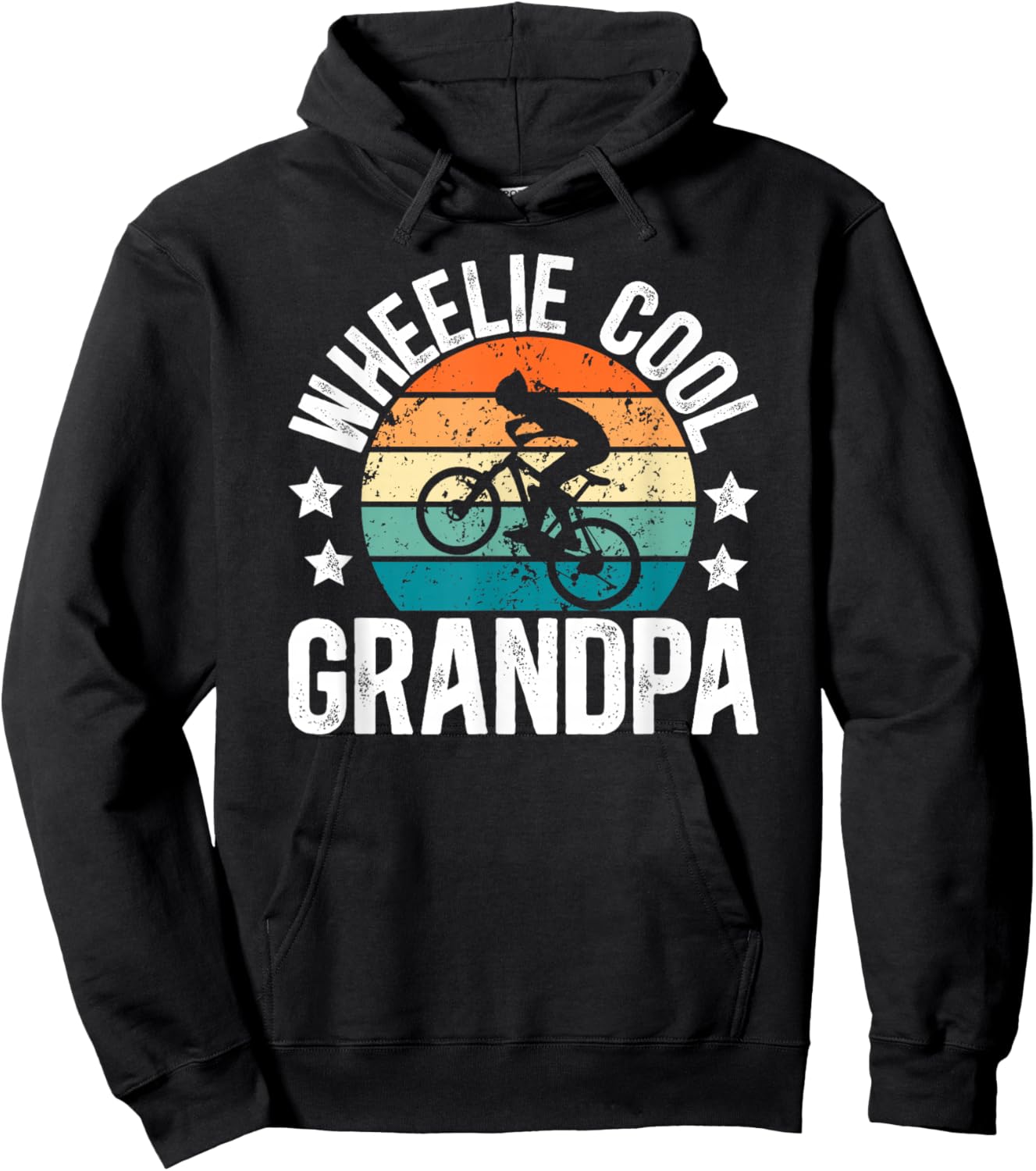 Wheelie Cool Cycling Grandpa Bicycle Grandpa Cyclist Grandpa Hoodie - Hoodie | Black