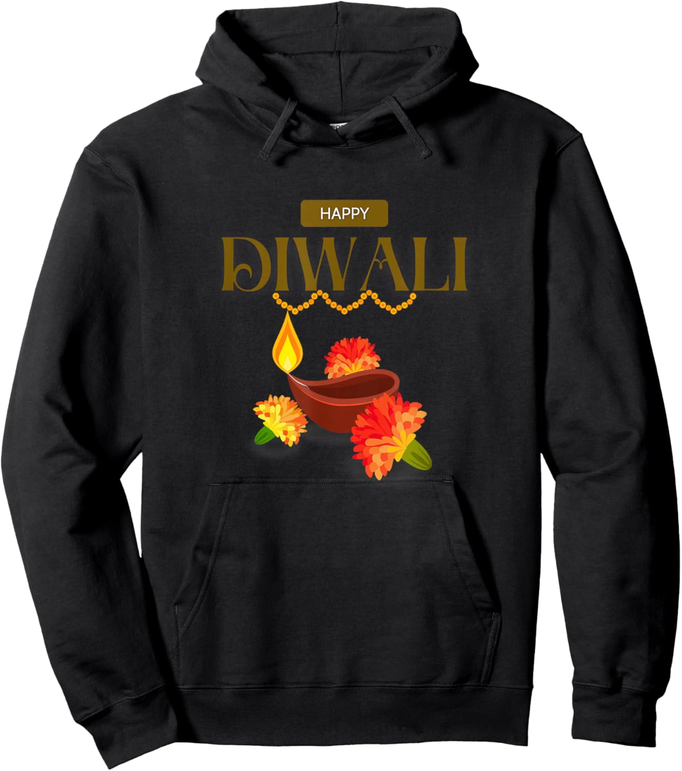 Happy Diwali Festival of Lights Matching Kids Hoodie - Hoodie | Black