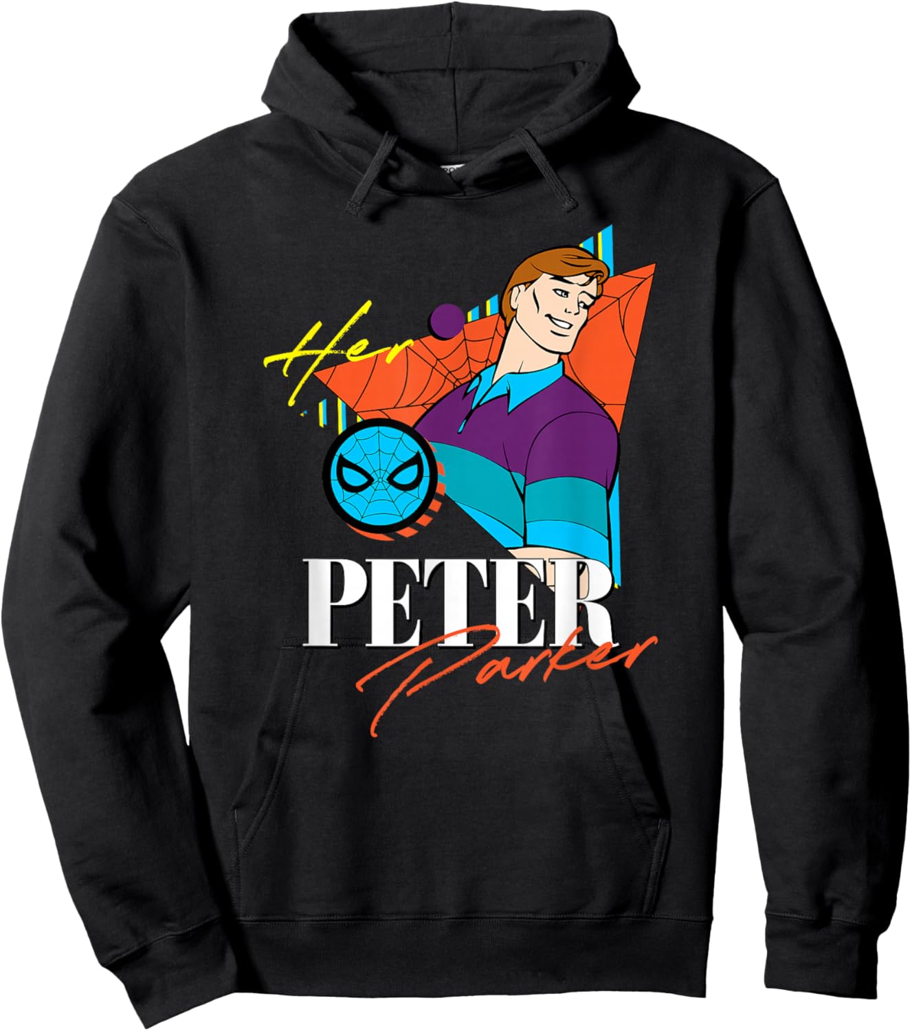 Marvel Spider-Man Retro Couples Matching Her Peter Parker Hoodie - Hoodie | Black