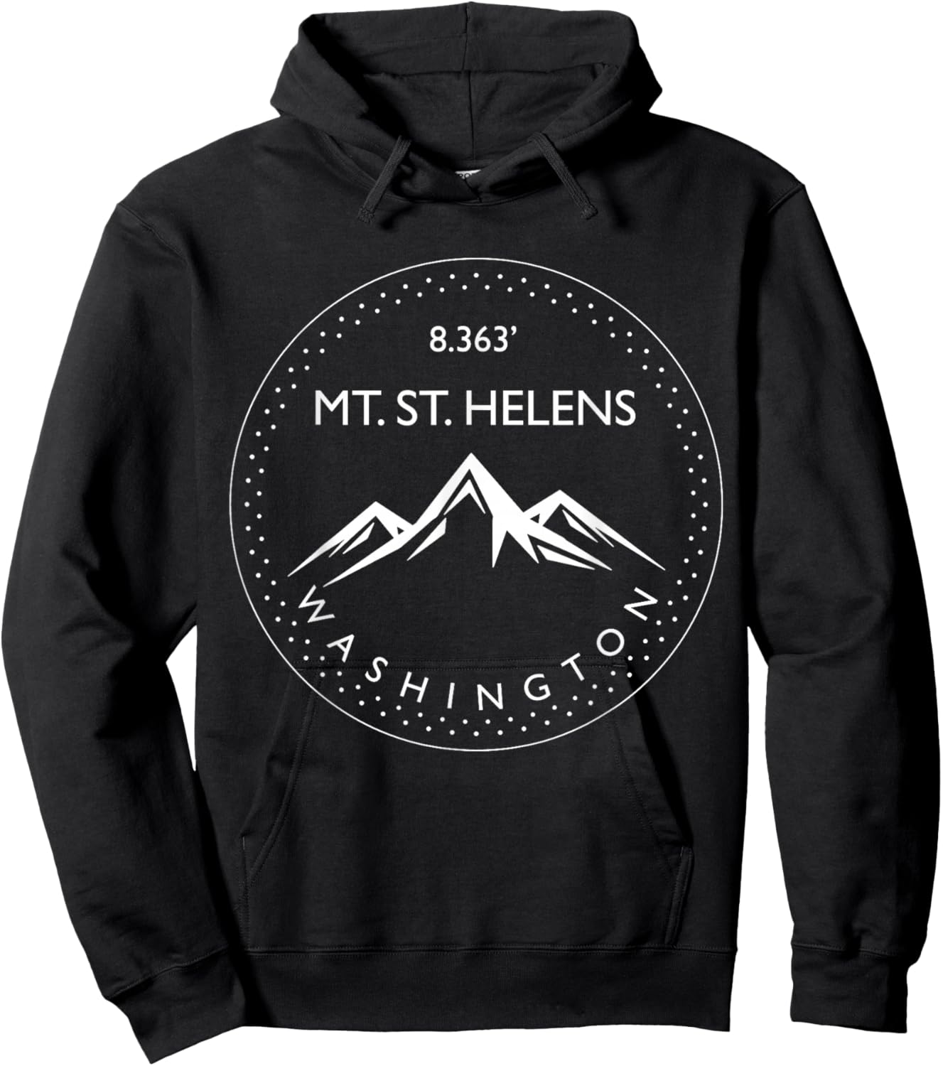 Mt. St. Helens Washington Mountain Climbing Hiking Climber Hoodie - Hoodie | Black