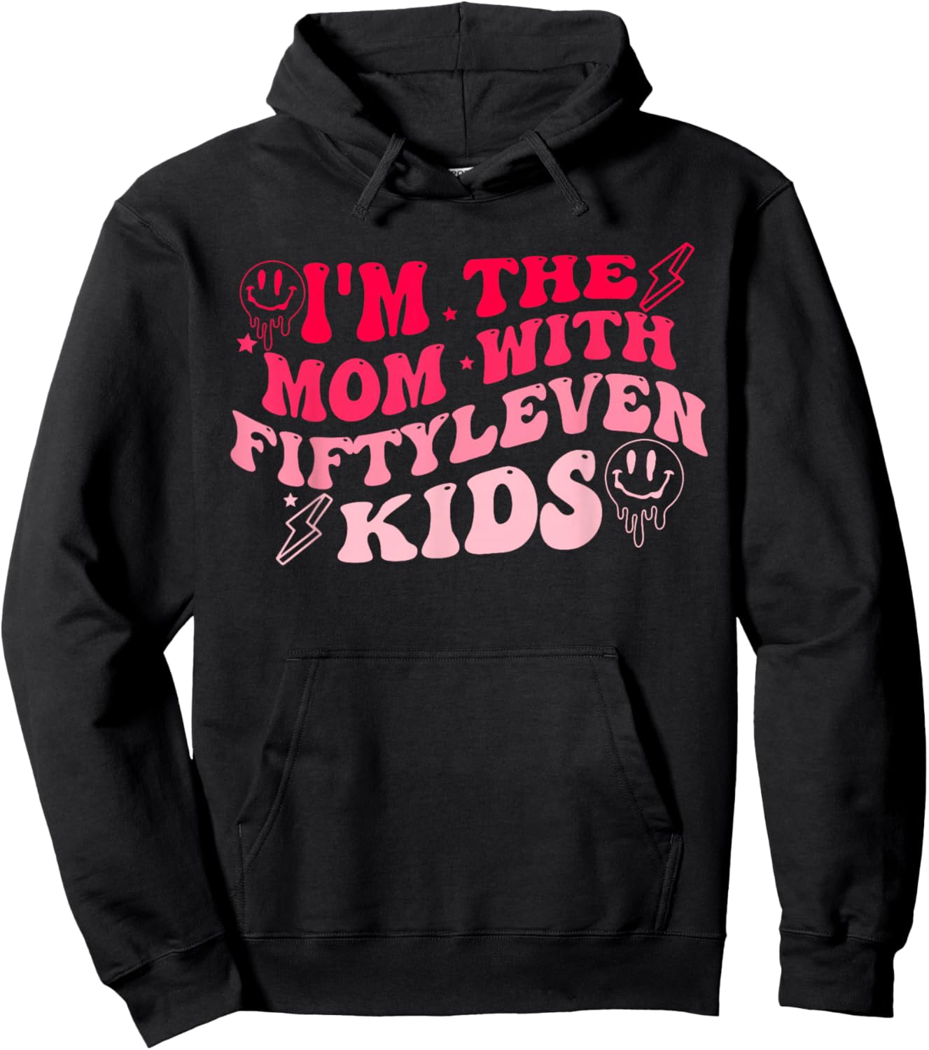 I'm The Mom With Fiftyleven Kids Design Hoodie - Hoodie | Black