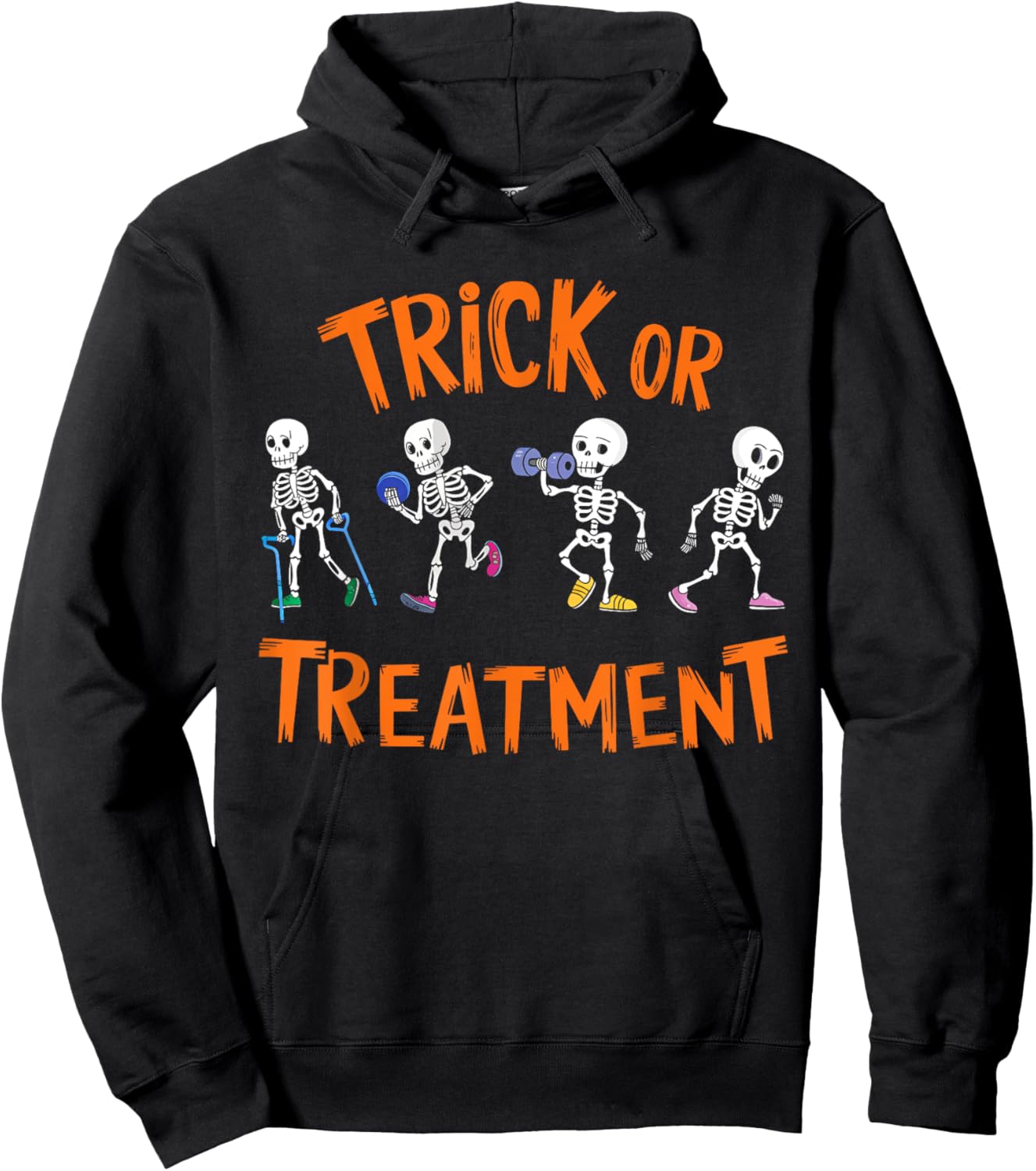 Trick or Treatment PT Physical Therapy Therapist Halloween Hoodie - Hoodie | Black