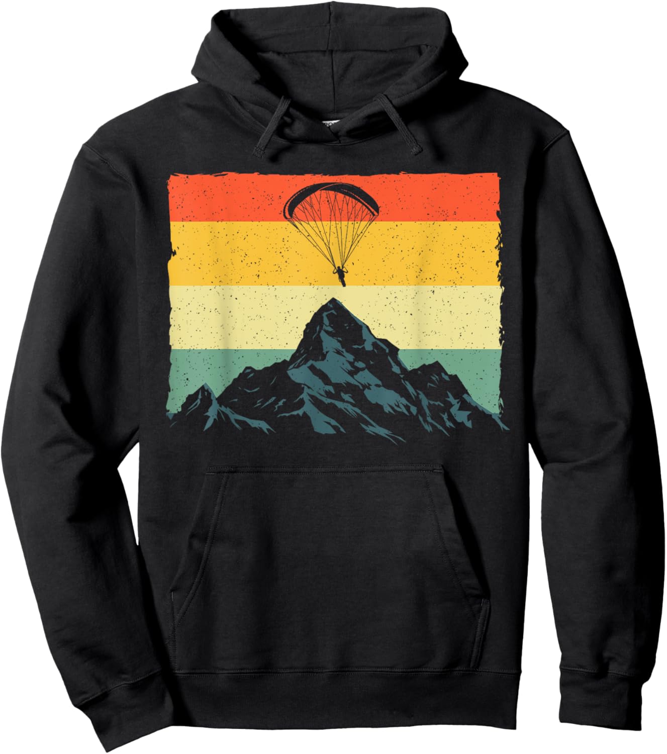 Paragliding Art Women Paramotor Paraglider Skydiving Hoodie - Hoodie | Black