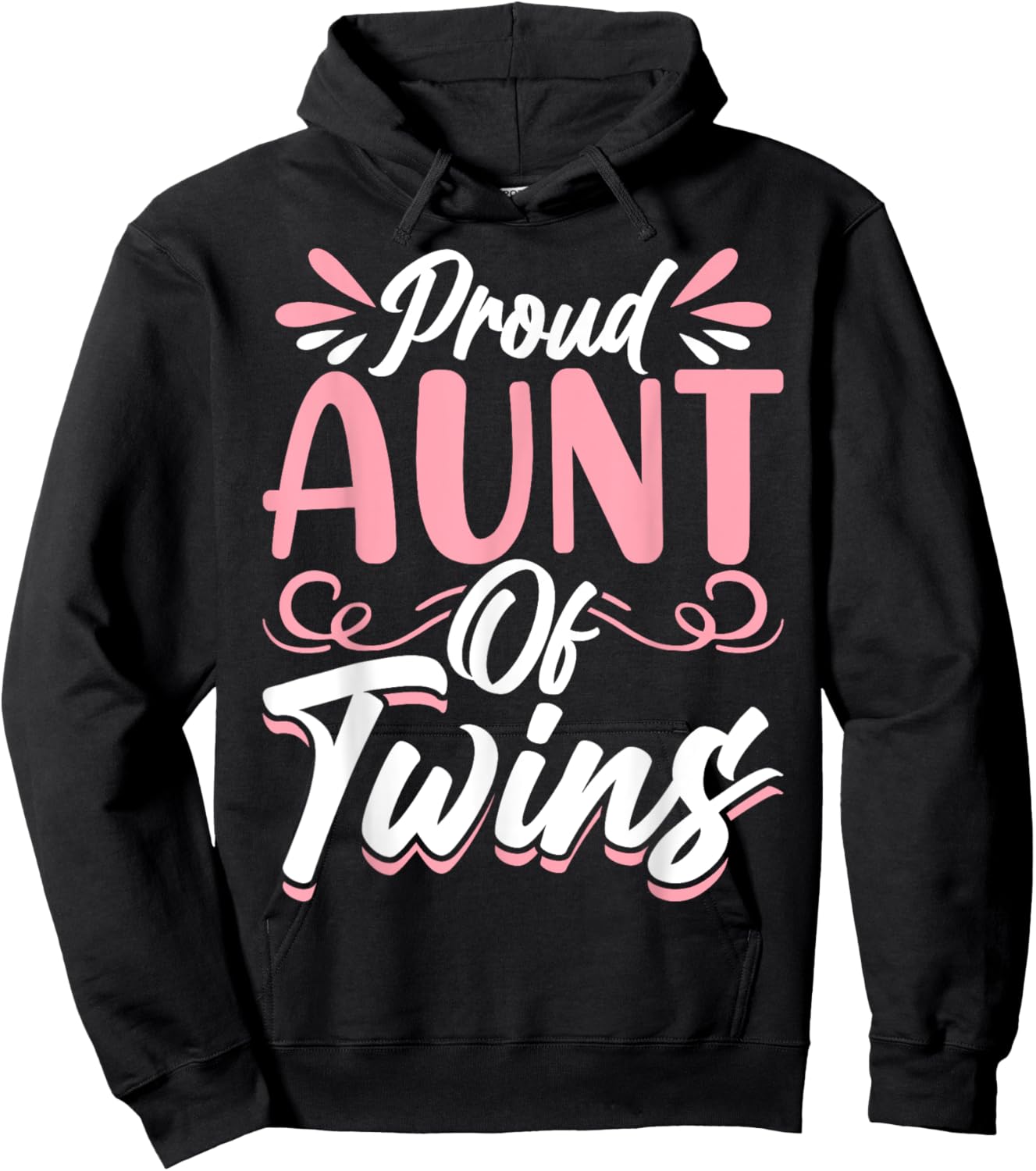 Proud Aunt Of Twins Best Auntie Ever Hoodie - Hoodie | Black