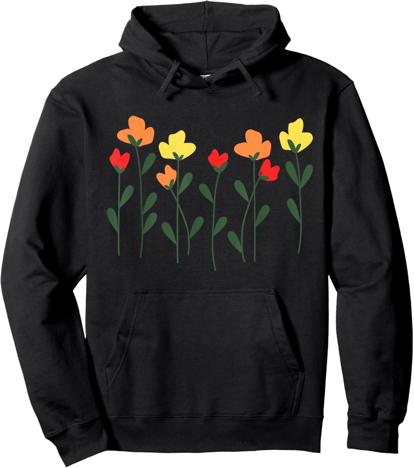 Flower men Cute Flower men Wildflower Hoodie - Hoodie | Black