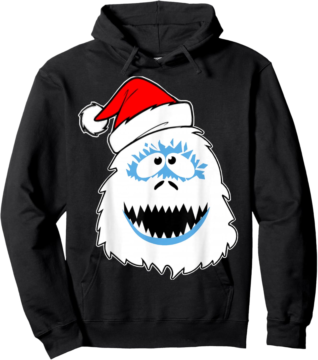 Funny Xmas Abominable Snowman Bigfoot Yeti Retro Christmas Hoodie - Hoodie | Black