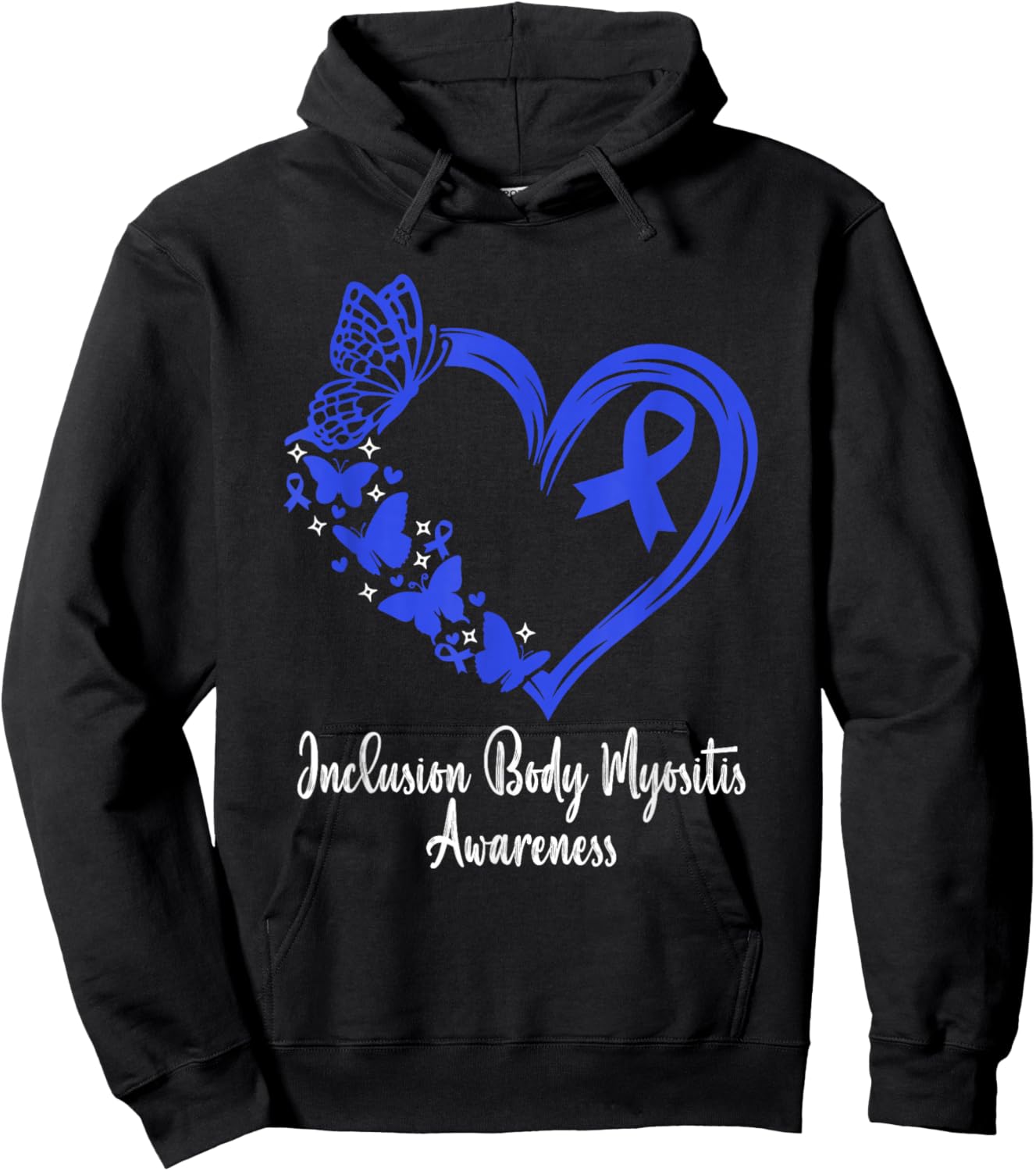 Inclusion Body Myositis Awareness Heart Hoodie - Hoodie | Black