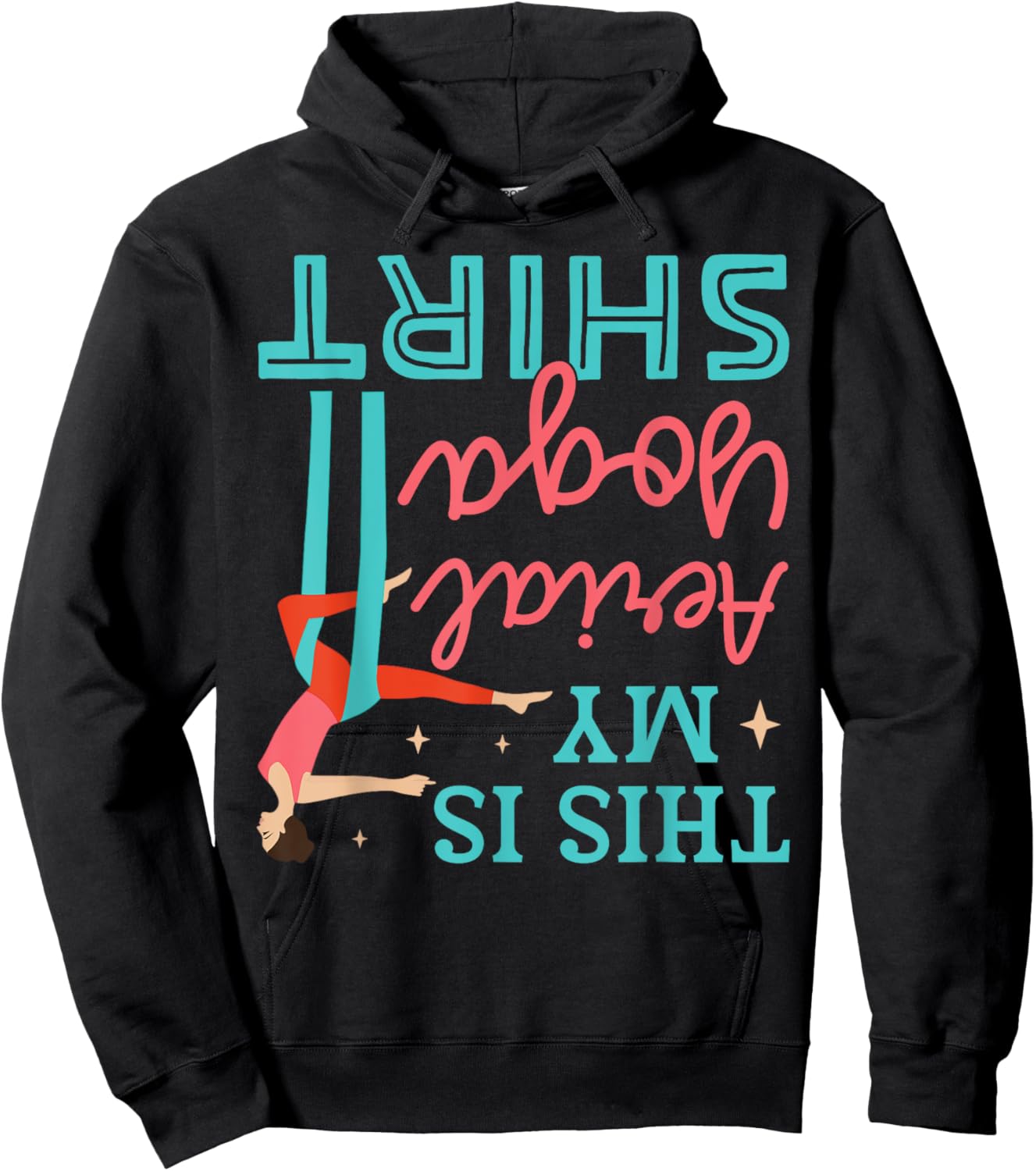 This Is My Aerial Yoga Instructor Memes Funny Gift Hoodie - Hoodie | Black