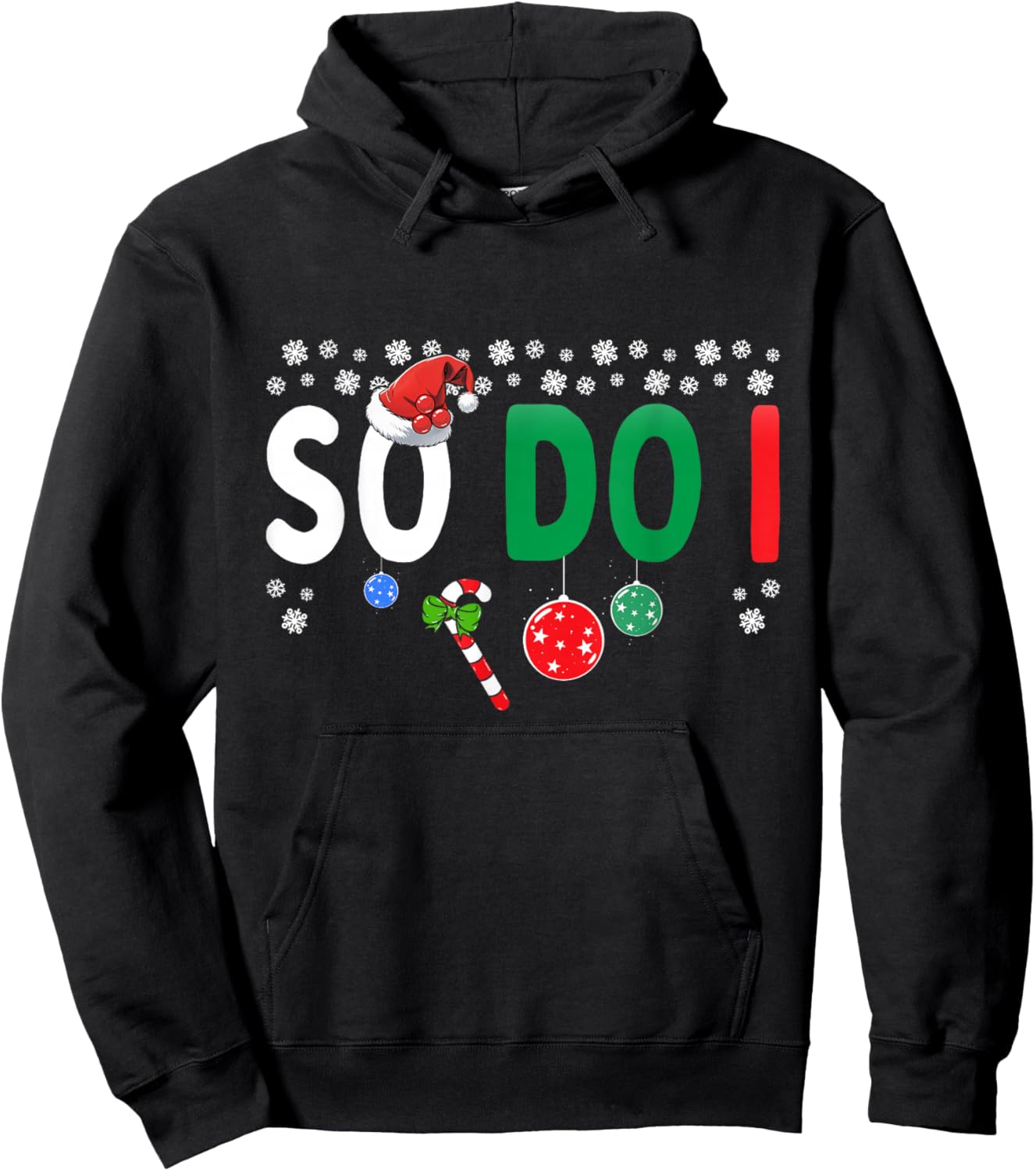 Funny Couples I Don't Do Matching Christmas Outfits So Do I Hoodie - Hoodie | Black