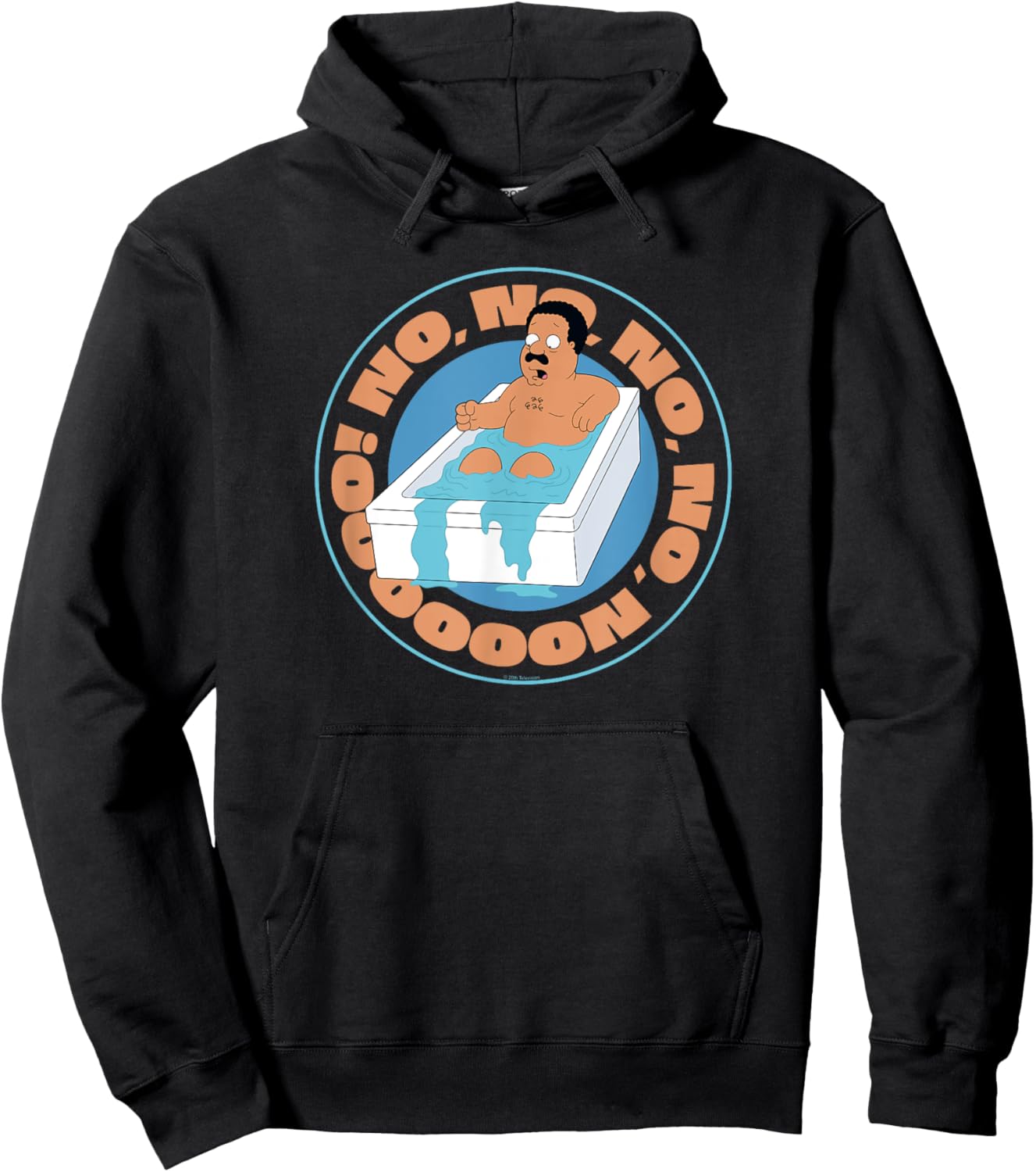 Family Guy Cleveland Brown Bathtub Funny Cartoon Hoodie - Hoodie | Black