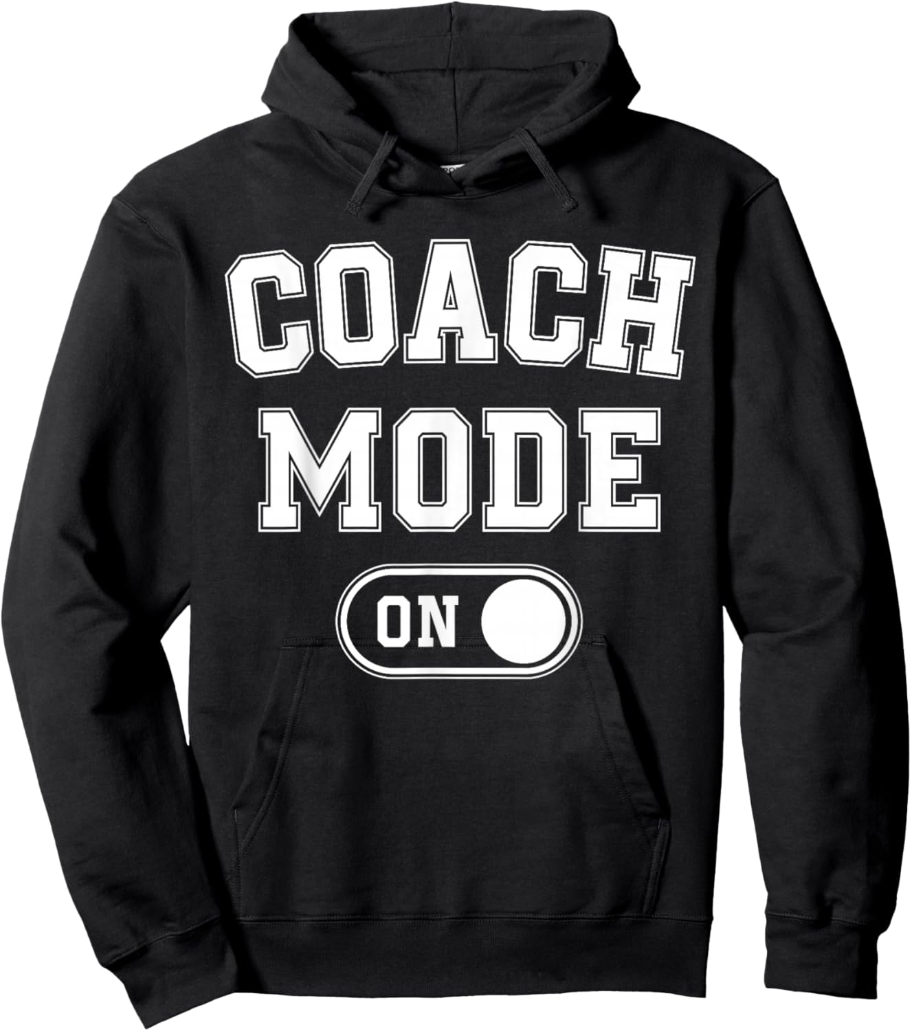 Coach Mode On Funny Team Leader Gift Trainer Dad Grandpa Hoodie - Hoodie | Black