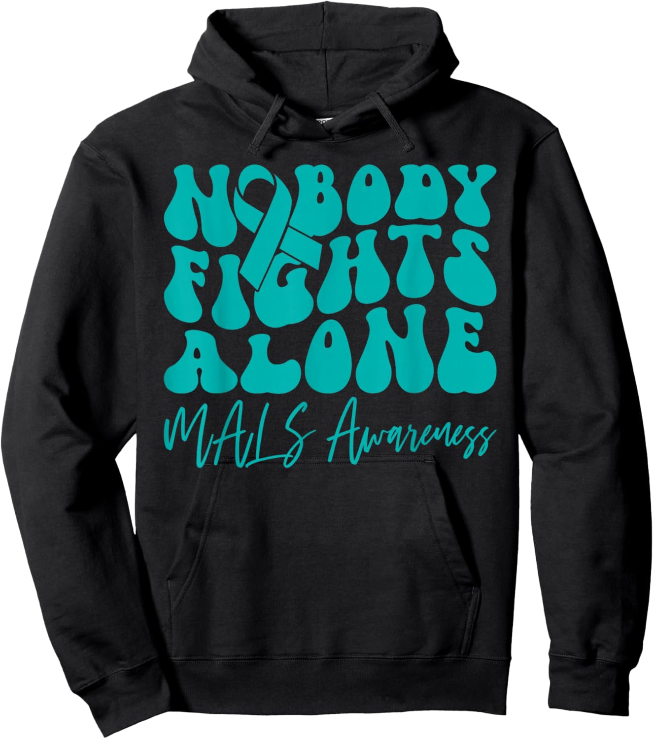MALS Awareness Nobody Fights Alone Hoodie - Hoodie | Black