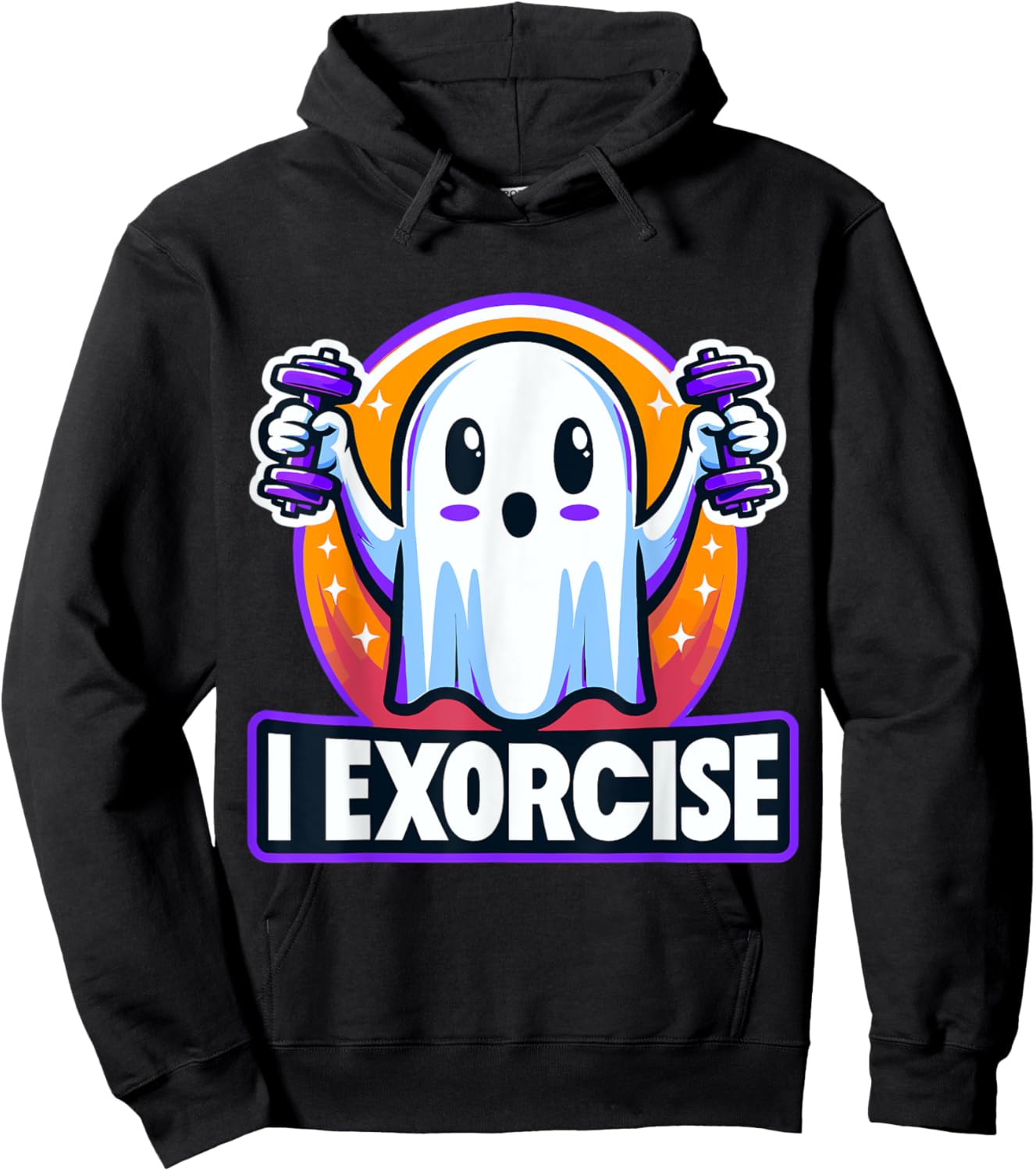 Halloween Gym Fitness Ghost I Exorcise Hoodie - Hoodie | Black