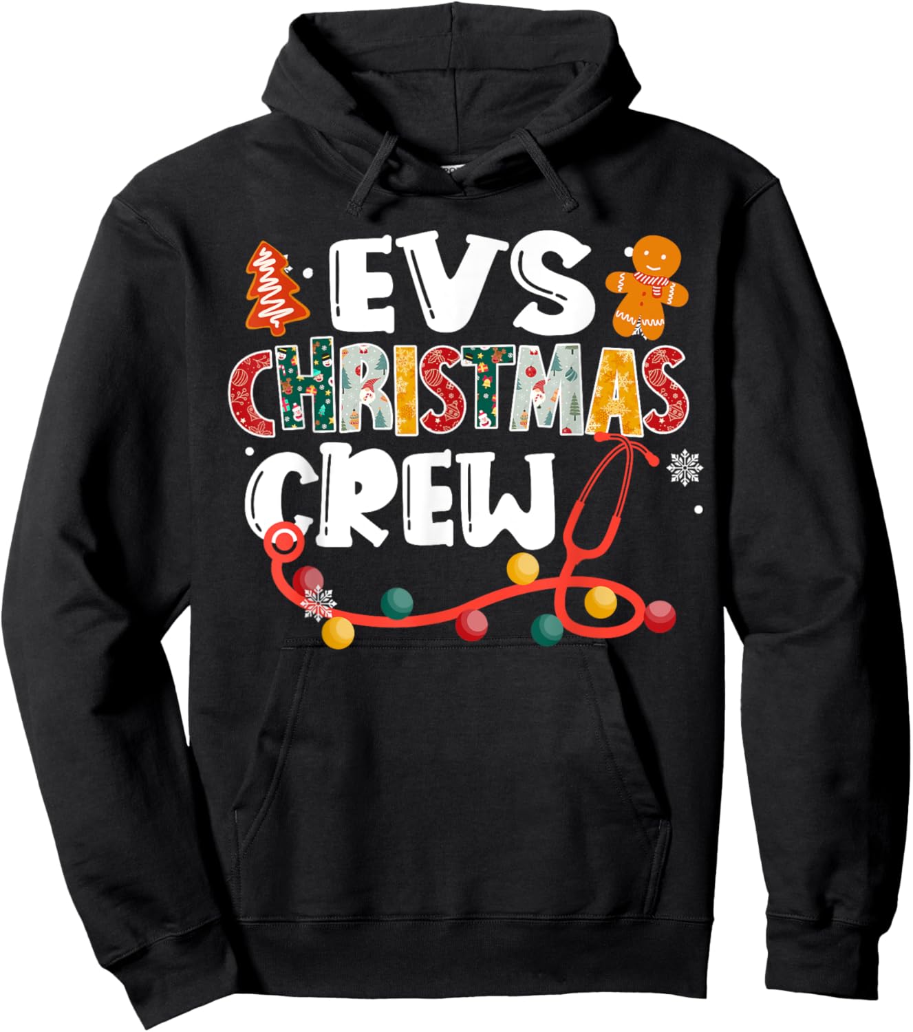 EVS Christmas Crew Emergency Room Nurse ER Techs CNA RN Gift Hoodie - Hoodie | Black