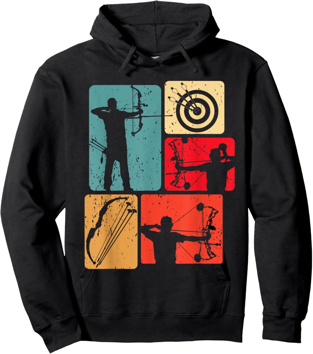 Funny Archery Cool Bow Arrow Target Game Enthusiast Outfit Hoodie - Hoodie | Black
