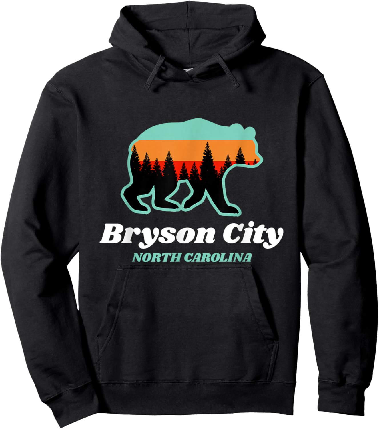Bryson City North Carolina Bear Mountains Country Hoodie - Hoodie | Black