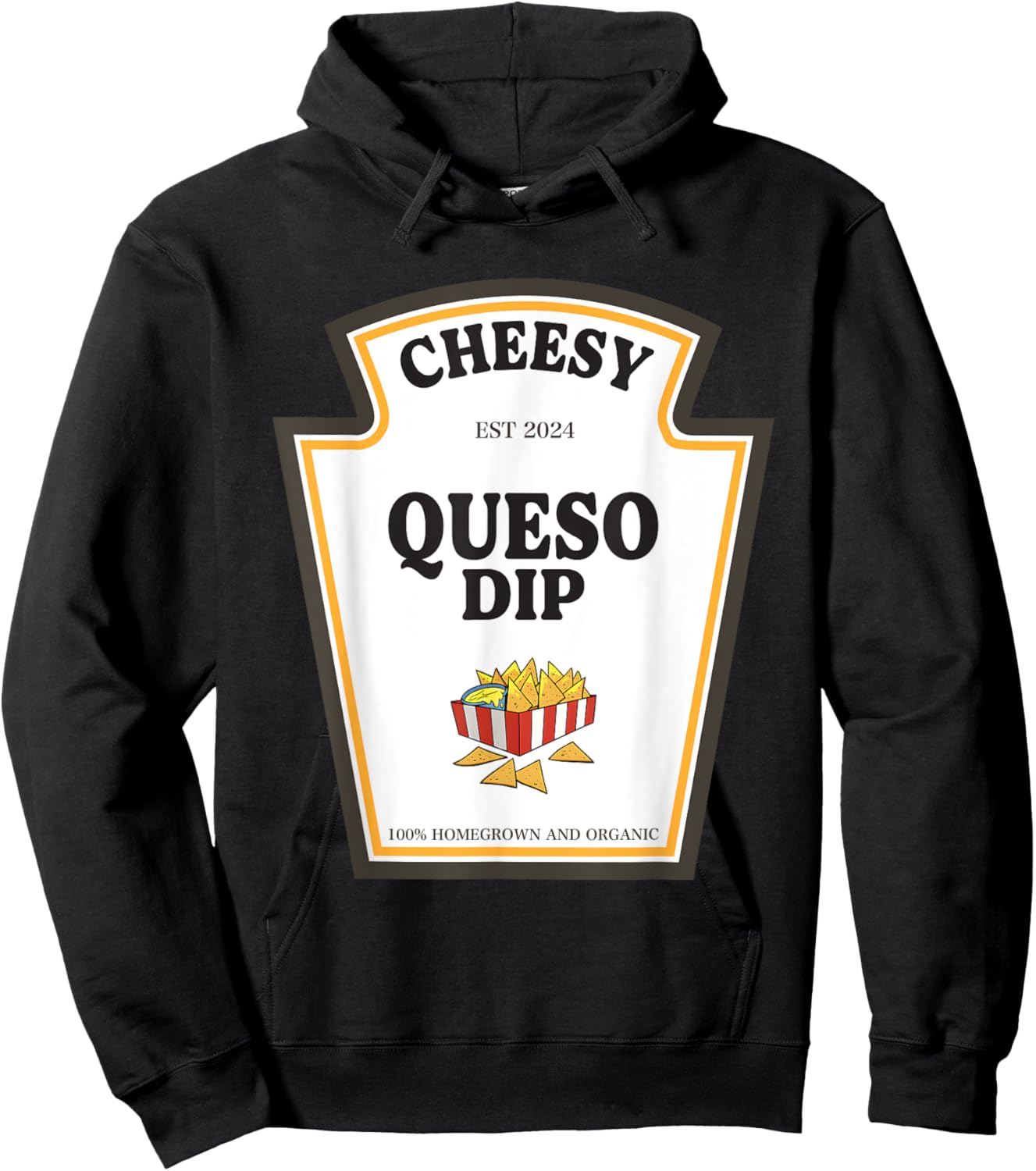 Delicious Cheesy Queso Dip Condiment Costume Party Matching Hoodie - Hoodie | Black