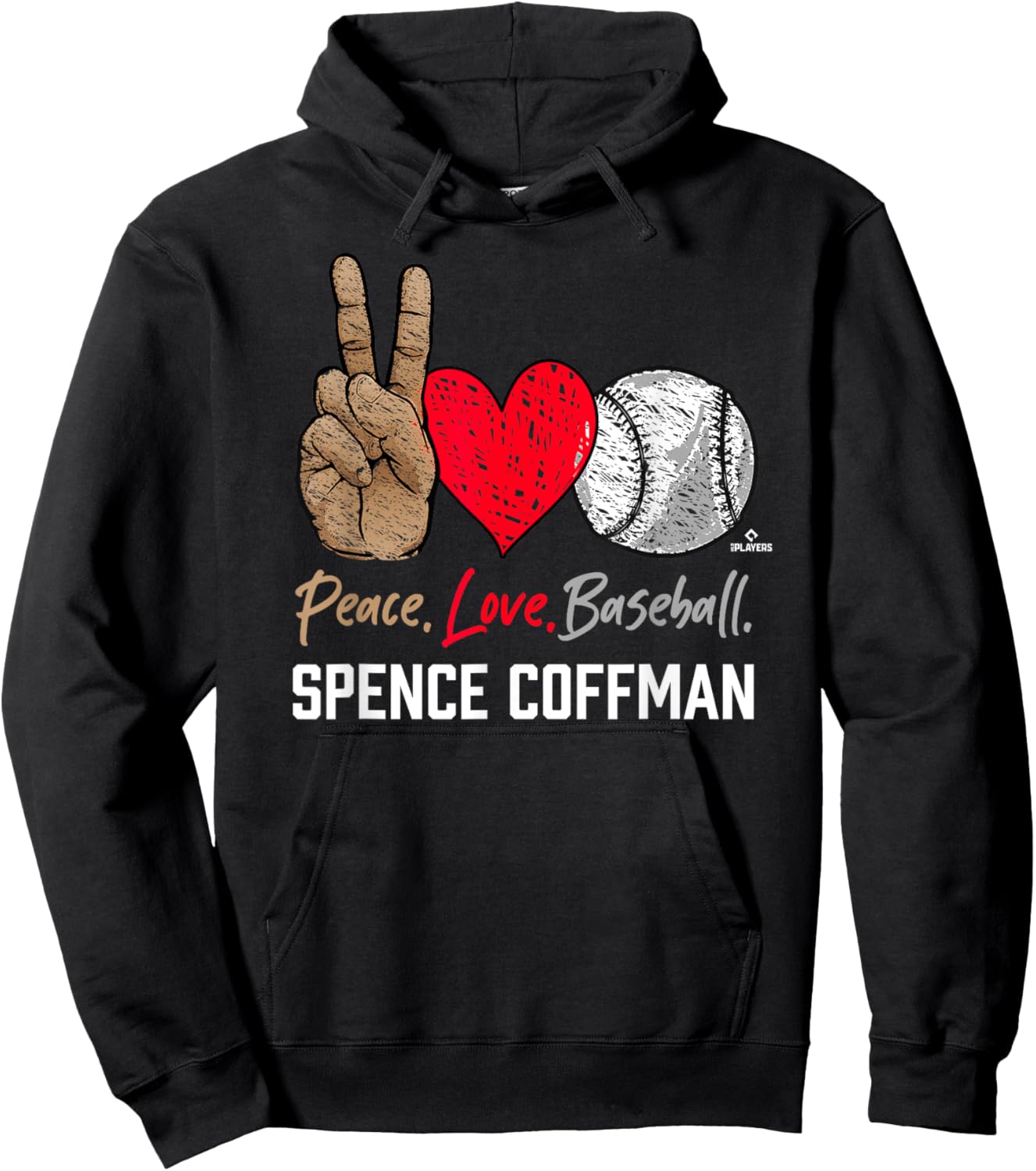 Peace Love Spence Coffman Prospect Baseball Fan Gear Hoodie - Hoodie | Black