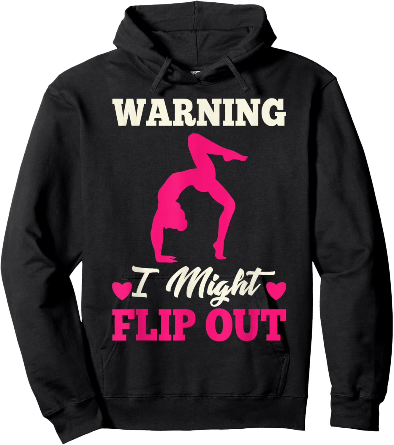 Funny Gymnastics Gift Gymnast Accessories & Stuff Cute Gymnastics Art For Girls Kids Women Tumbling Gymnast Hoodie - Hoodie | Black