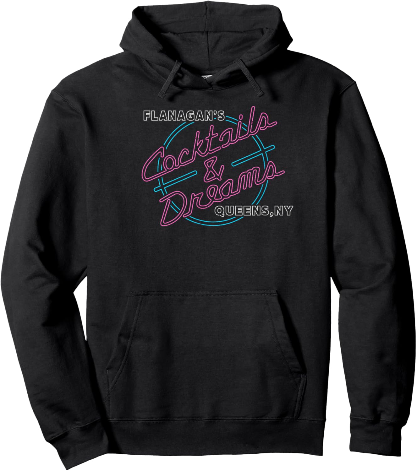 Cocktail Retro 80s Funny Neon Bar Graphic Hoodie - Hoodie | Black
