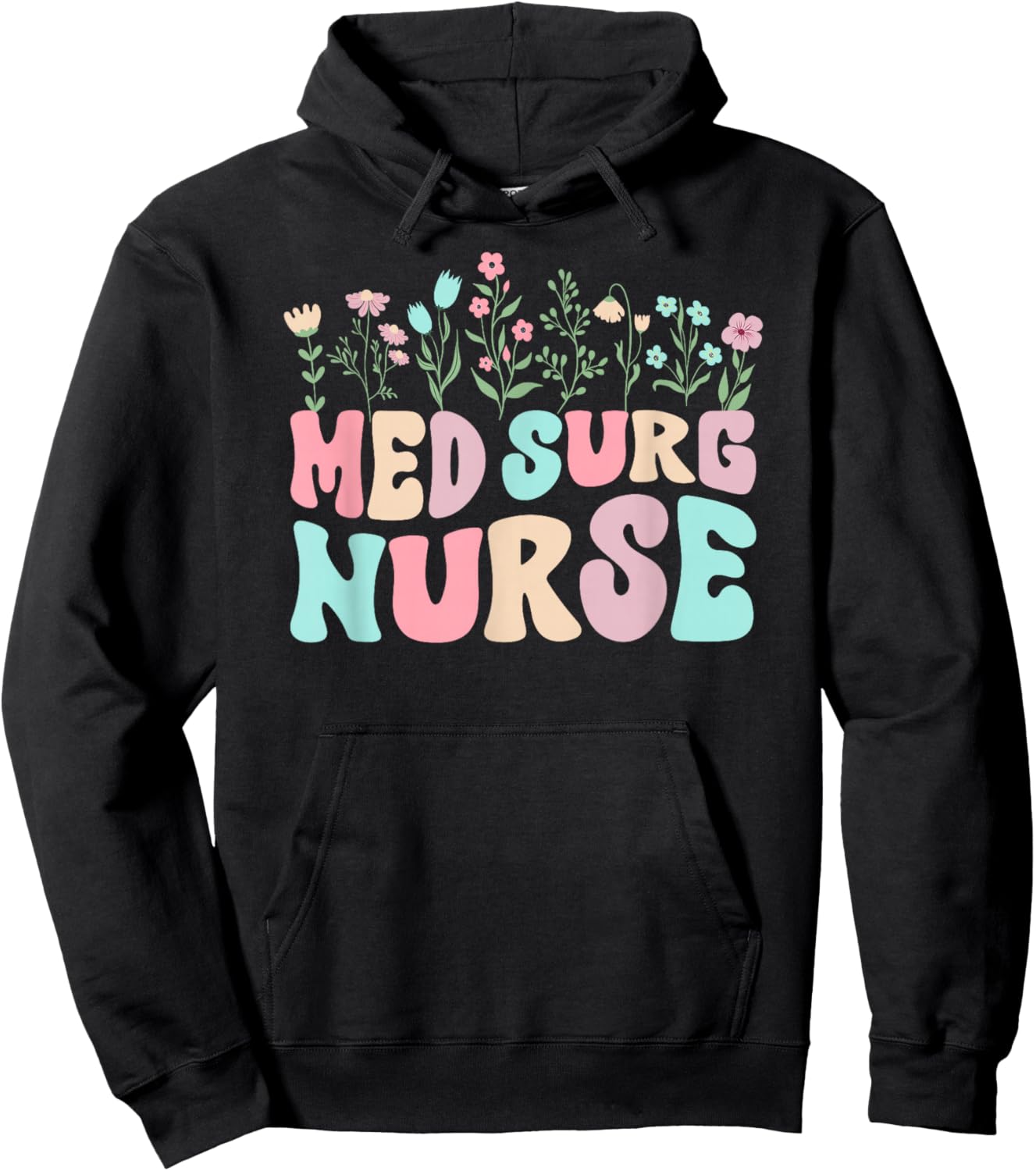 Med Surg Nurse Groovy Medical Surgical Nurse Hoodie - Hoodie | Black
