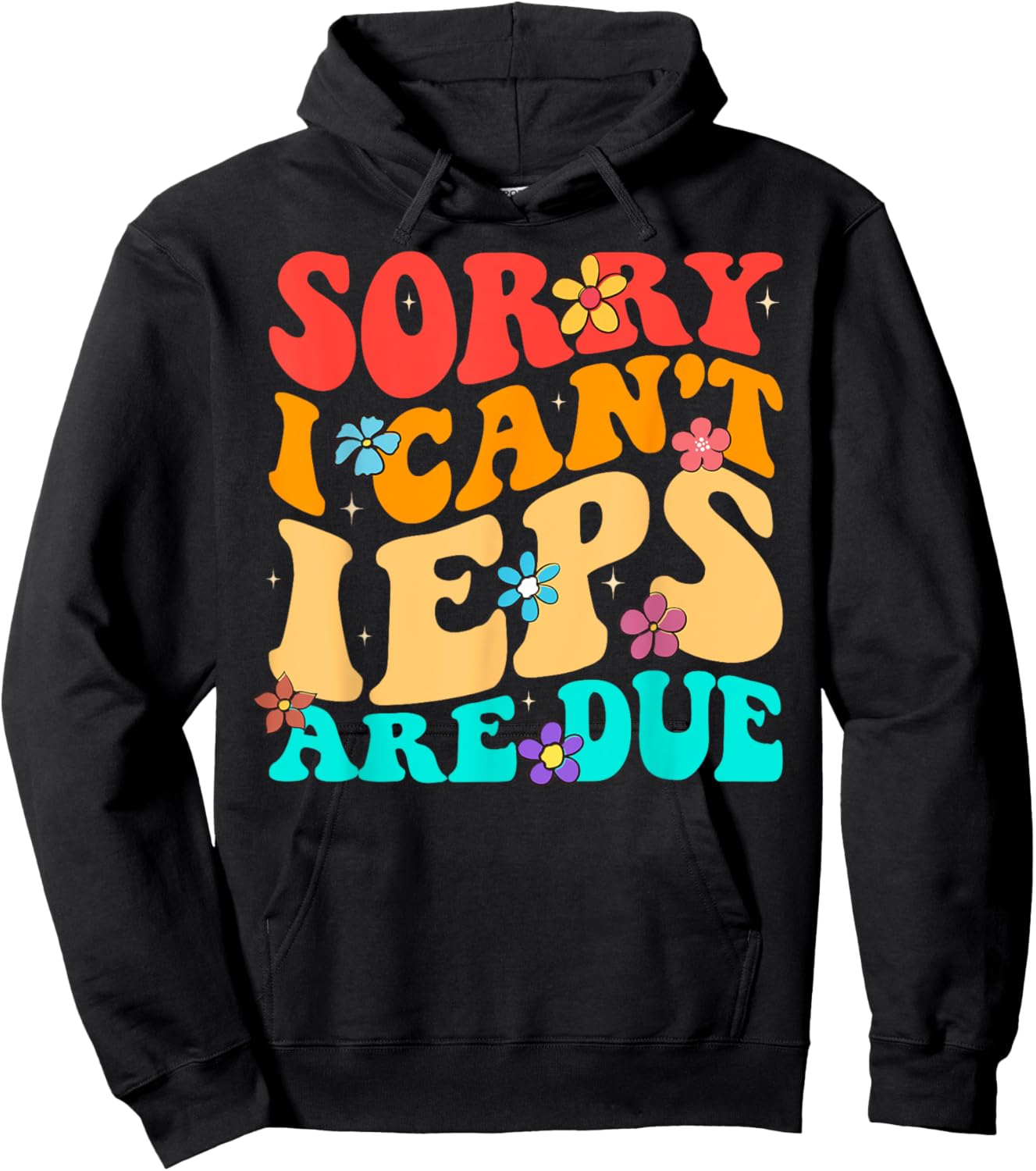 Sorry I Can't IEPS Are Due Cute Elementary Teacher IEP Hoodie - Hoodie | Black
