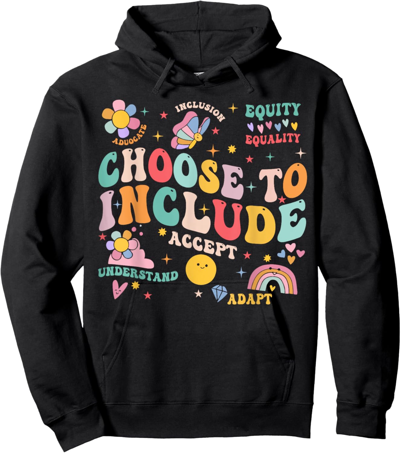 Choose To Include Inclusion Matters Autism Awareness Teacher Hoodie - Hoodie | Black