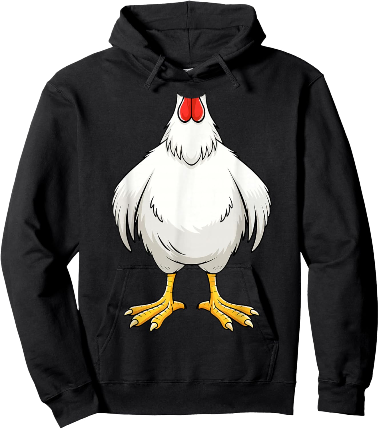 Chicken Shirt Adult Kids Men Women Chicken Hen Body Costume Hoodie - Hoodie | Black