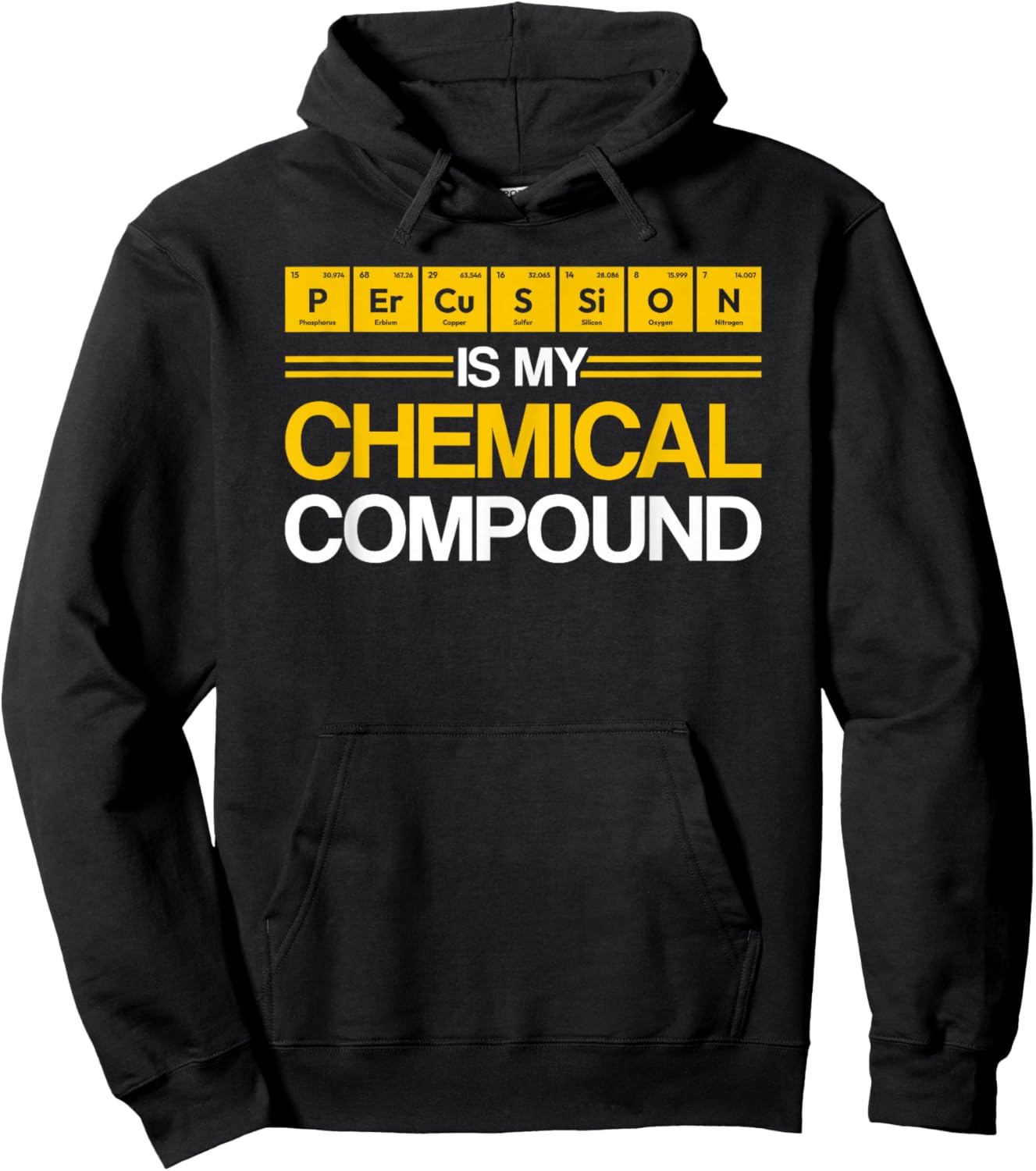 Percussion Chemical Compound Element Chemistry Hoodie - Hoodie | Black