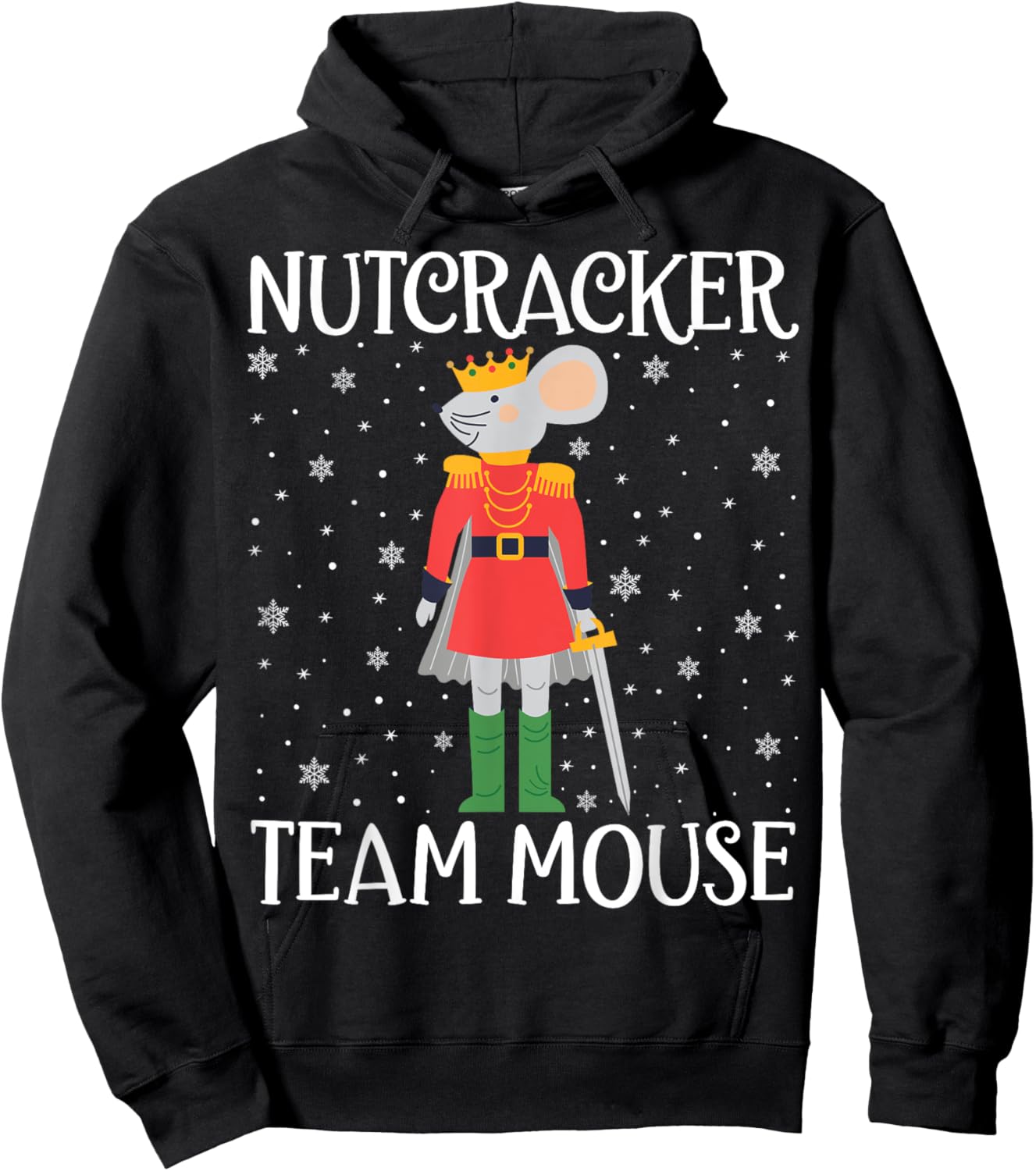 Team Mouse Nutcracker Squad Funny Christmas Nutcracker Hoodie - Hoodie | Black