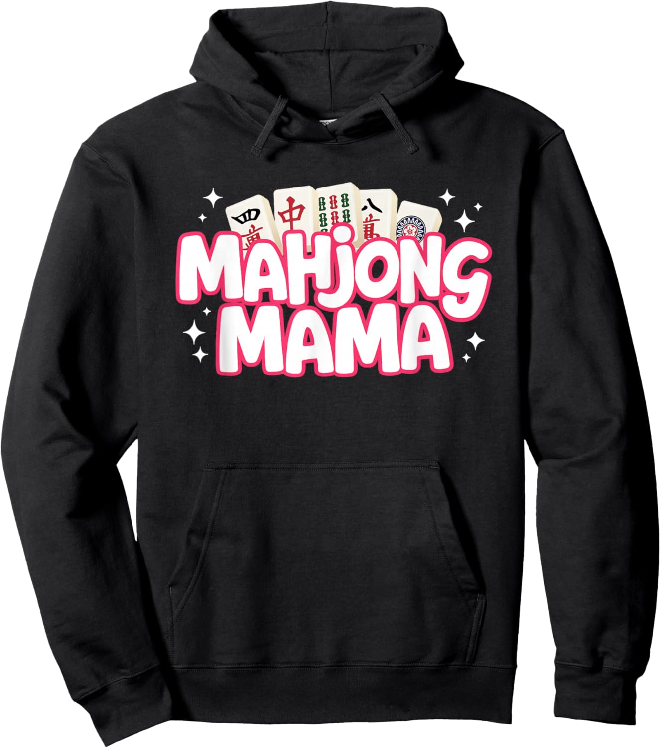 Mahjong Mama Mom Mother Mah Jongg Player Hoodie - Hoodie | Black