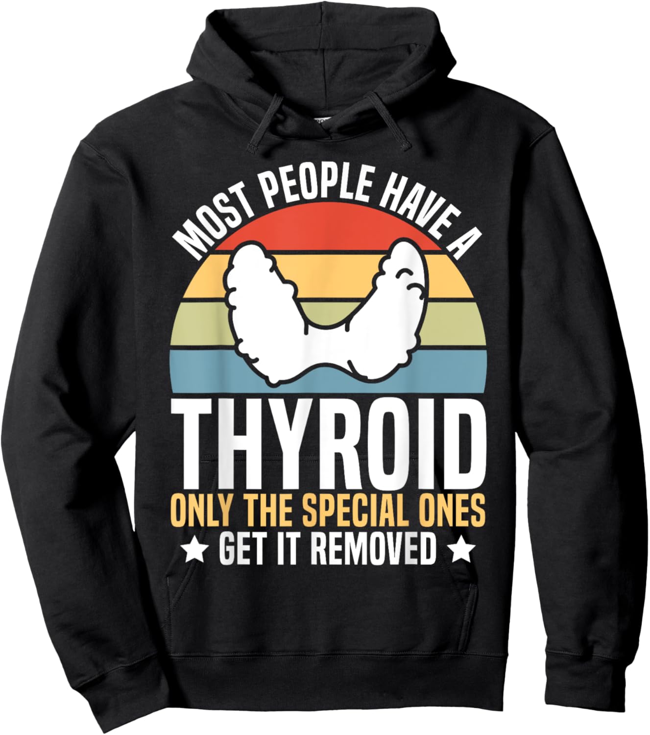 Thyroid Removal Get Well Post Thyroid Surgery Recovery Hoodie - Hoodie | Black
