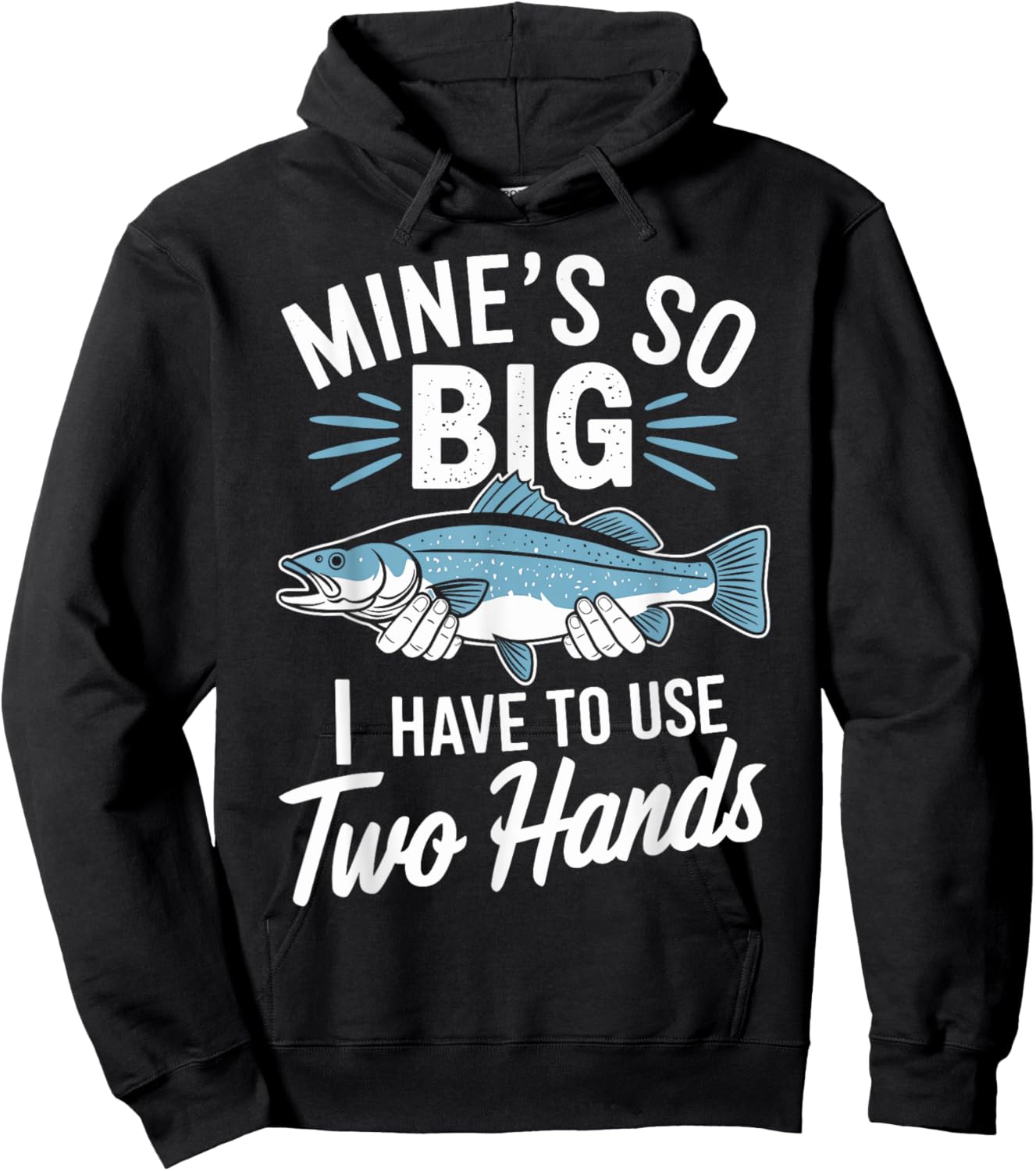 Big Fish Story Humor Funny Fishing Catch Outfit Hoodie - Hoodie | Black