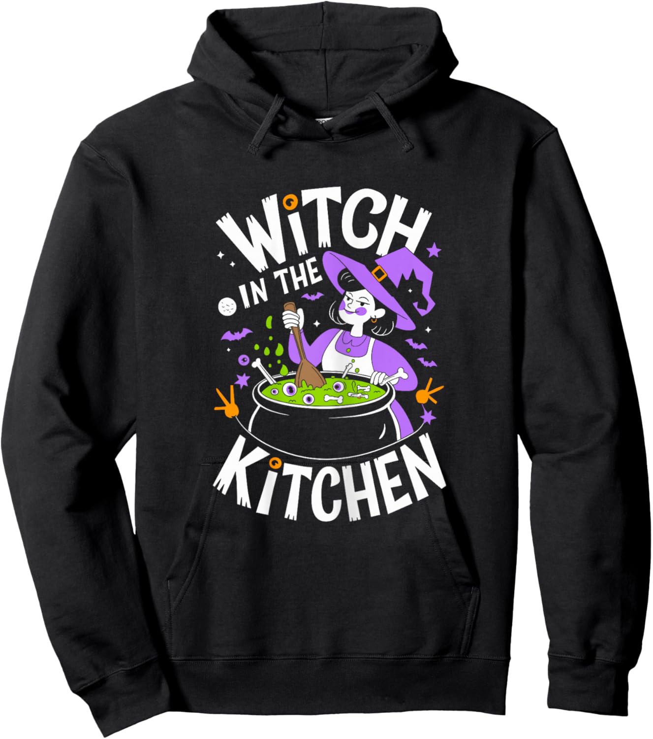 Witch in the Kitchen Halloween Shirt Lunch Lady Hoodie - Hoodie | Black