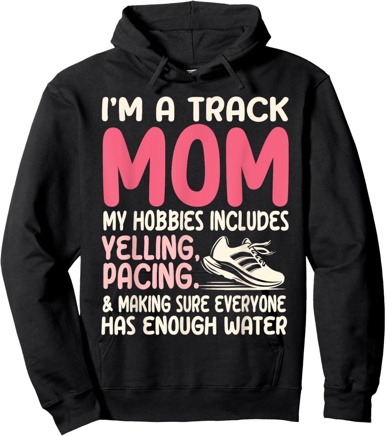 Track and Field Mom Running Women Hoodie - Hoodie | Black