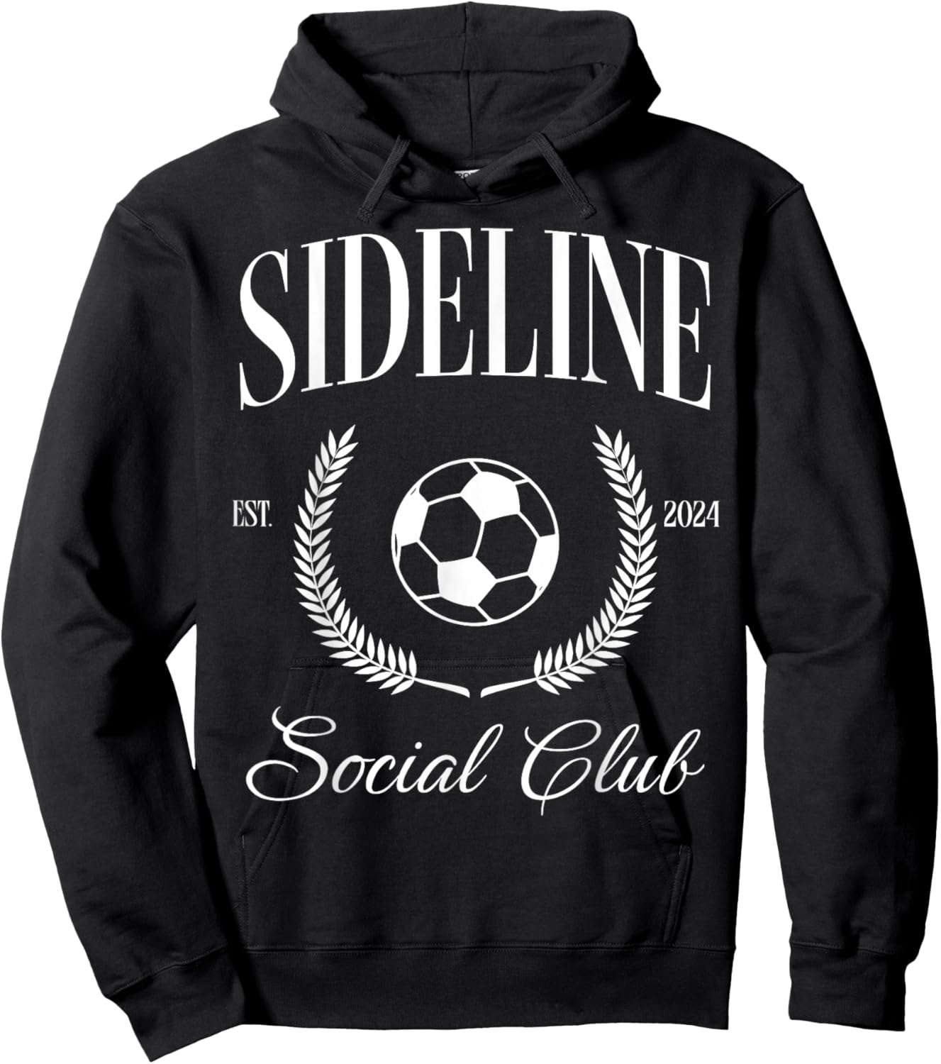 Sideline Soccer Mom Social Club Funny Hoodie - Hoodie | Black