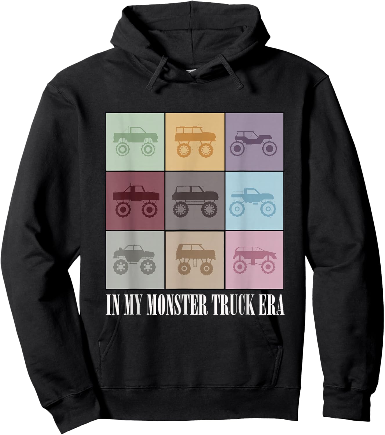 In My Monster Trucks Era Men Boy Kids Hoodie - Hoodie | Black