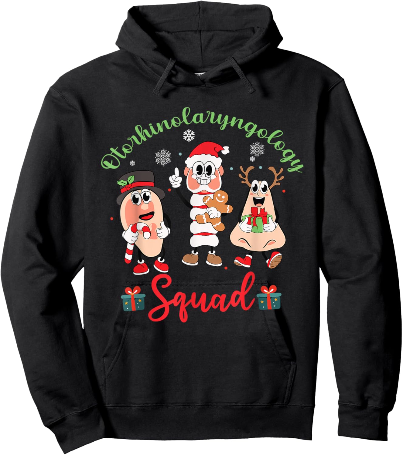 Otolaryngologist Squad ENT Nurse Christmas Xmas Holiday Hoodie - Hoodie | Black