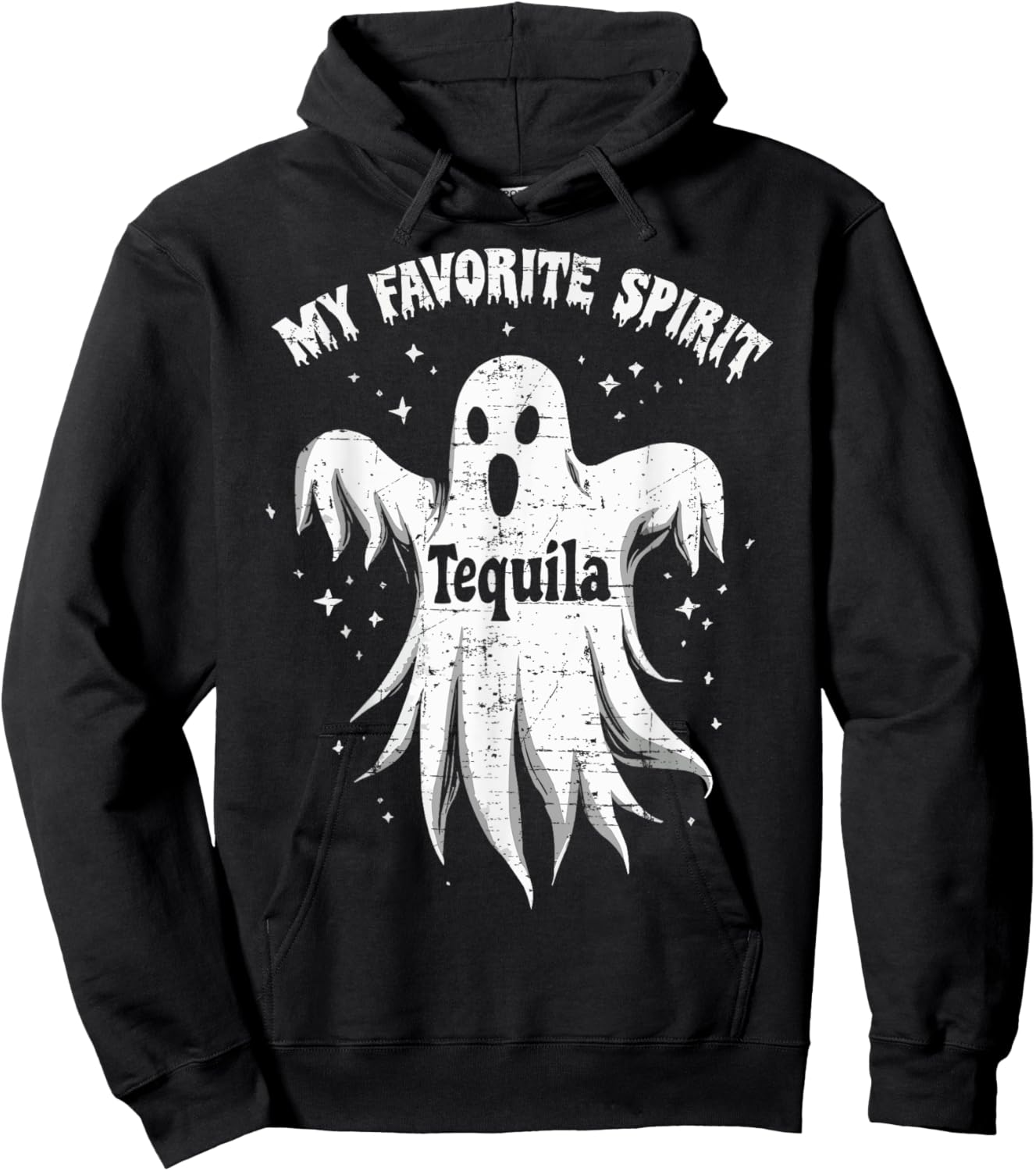 My Favorite Spirit Tequila Drinking Ghost Halloween Costume Hoodie - Hoodie | Black