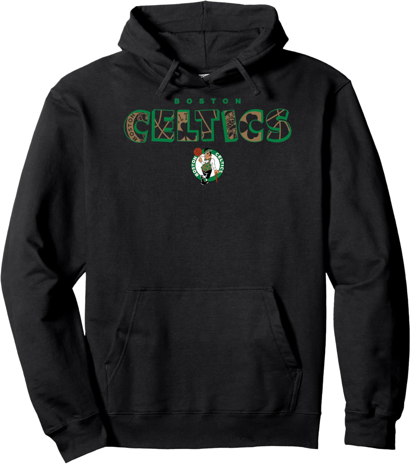 NBA - Boston Celtics Logo Knockout White Hoodie - Hoodie | Black