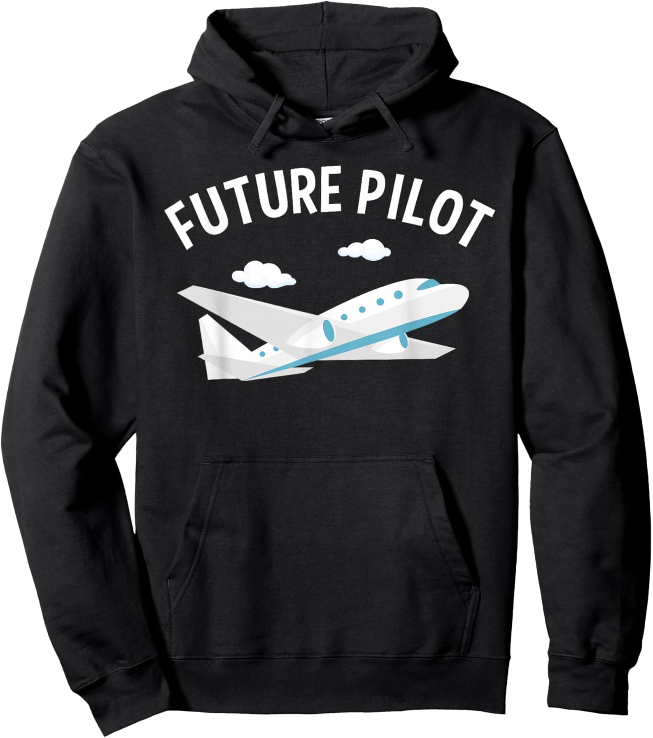 Future Pilot Art Women Kids Aviation Airplane Pilot Hoodie - Hoodie | Black