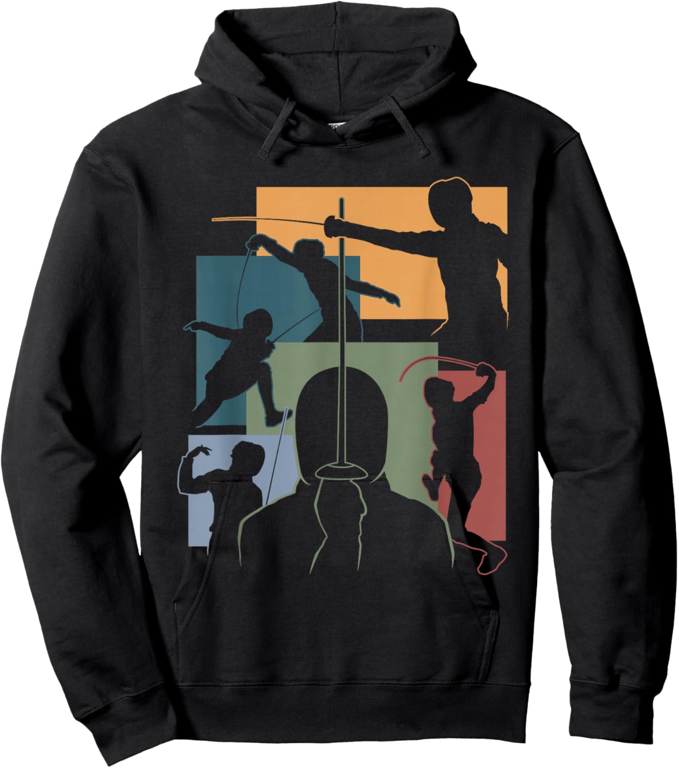 Funny Fencing Cool Fencer Swordfighter Swordfighting Outfit Hoodie - Hoodie | Black
