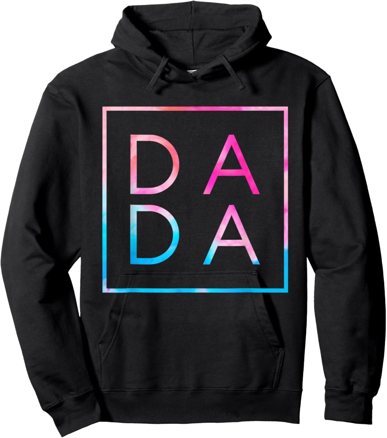 Matching Dada And Mama Family -Adults Men's Black Small Classic Tie-Dye Father's Day Hoodie - Hoodie | Black