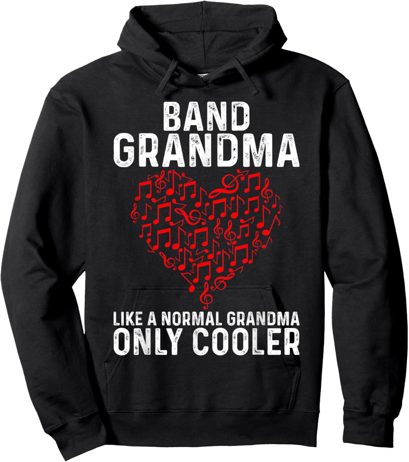 Funny Marching Band Grandma Music Lover Percussion Mom Hoodie - Hoodie | Black