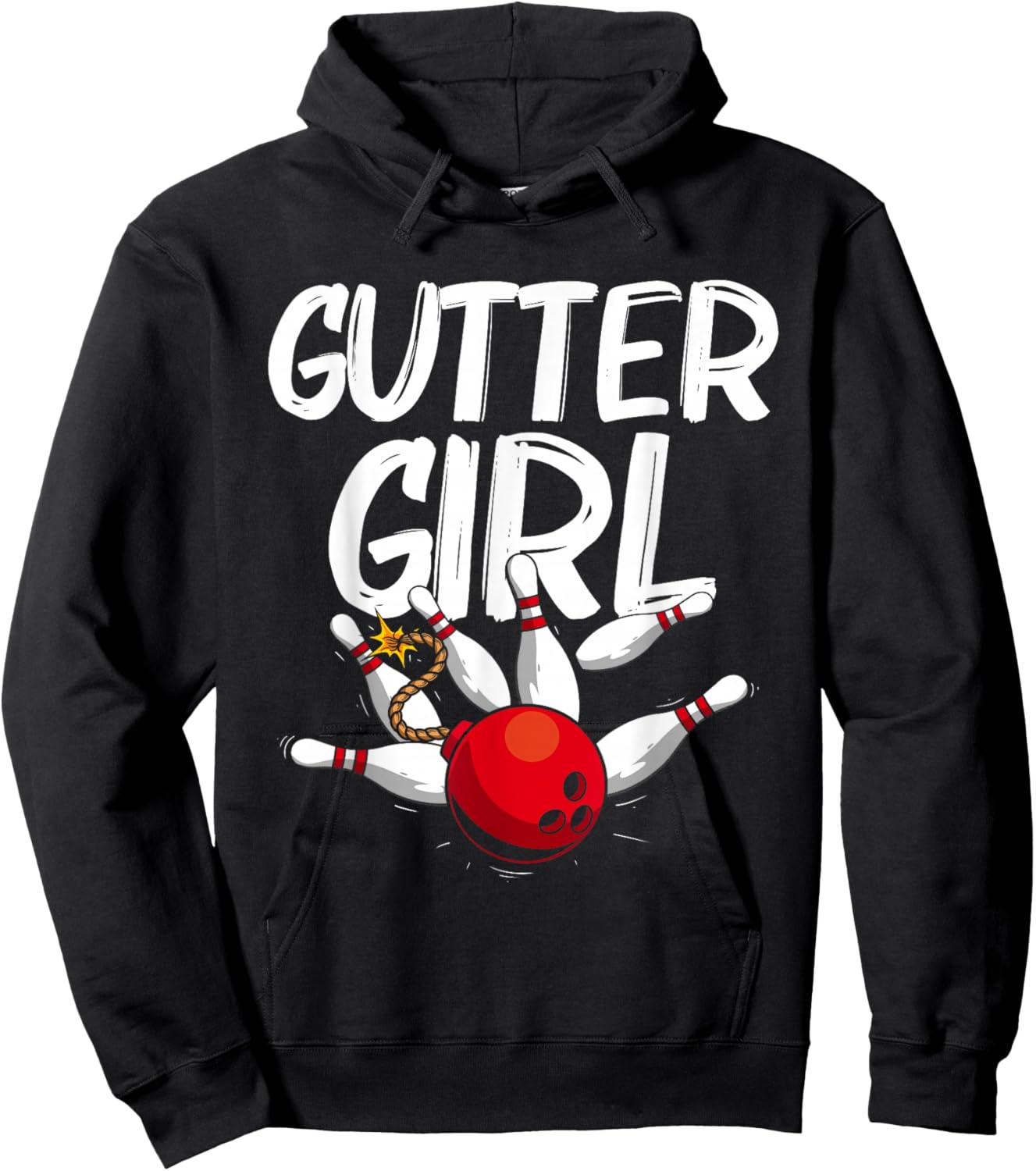 Funny Bowling Design For Girls Women Bowler Bowling Lover Hoodie - Hoodie | Black