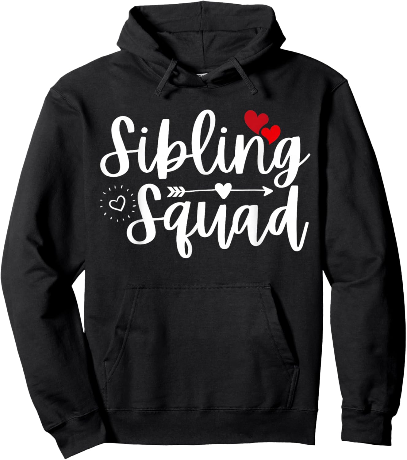 Funny Sibling Squad Family Matching Sister Brother Siblings Hoodie - Hoodie | Black