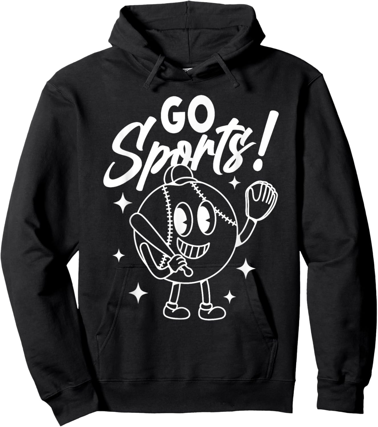 Go Sports Funny Sarcastic Saying Slogan Sarcastic Football Hoodie - Hoodie | Black